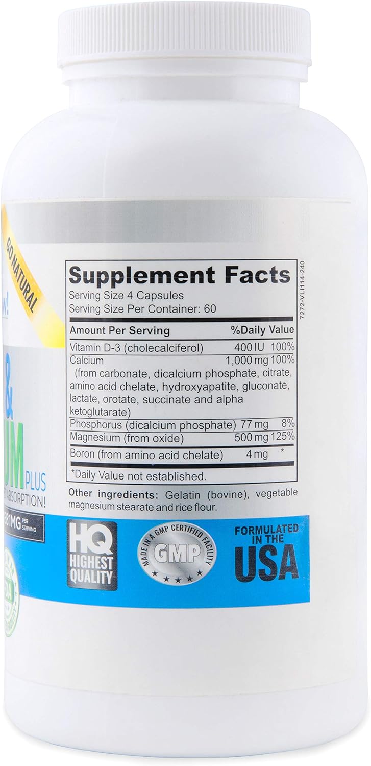 vitalit-now-calcium-magnesium-vitamin-d3-supplement---high-absorption-with-boron---10-forms-of-calcium-phosphorus-for-bone-strength---natural-240-capsules---2-month-supply-2