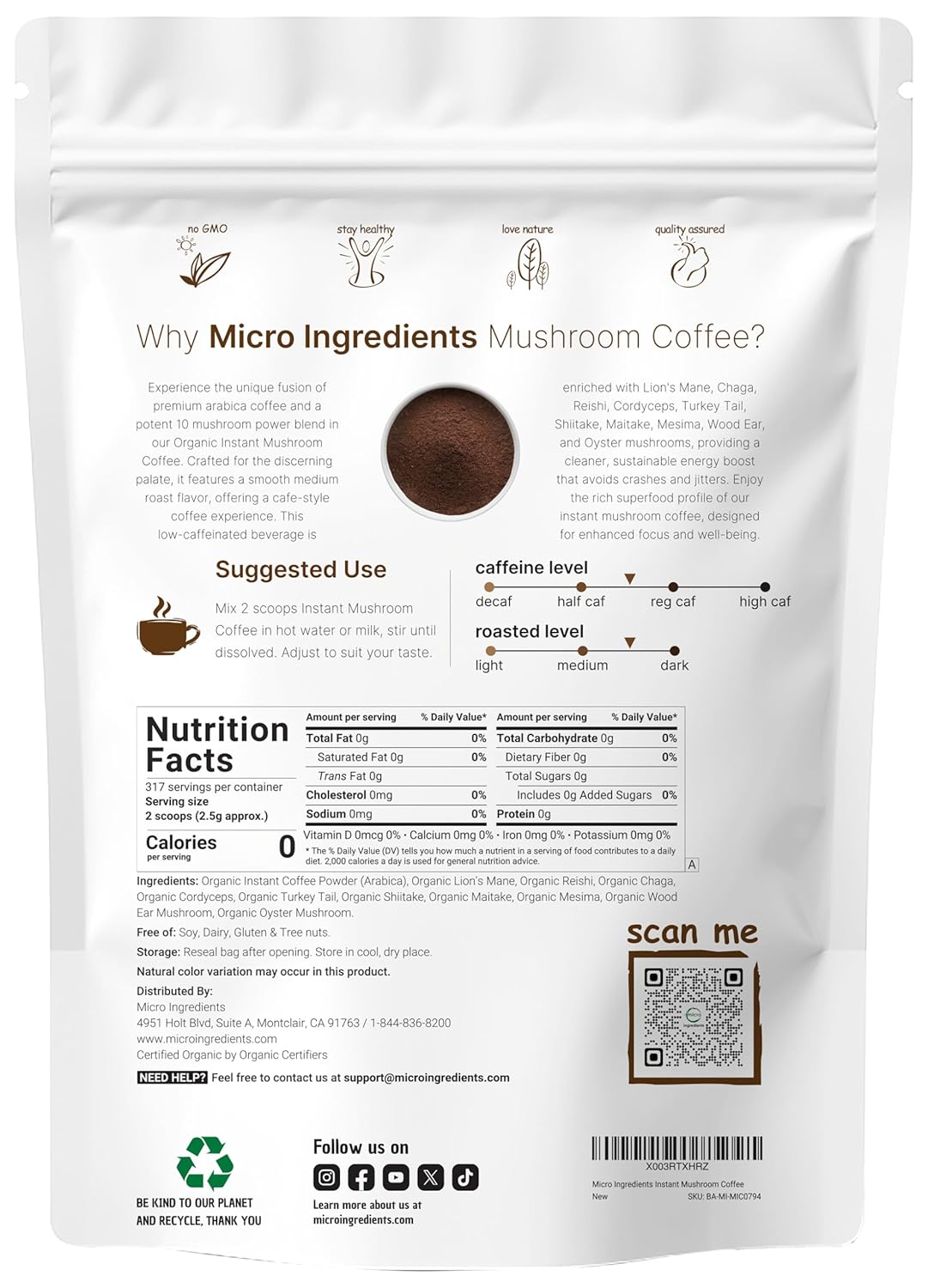 organic-instant-mushroom-coffee-powder-10-in-1-blend---28-ounce-317-servings-boost-immunity-energy-with-lions-mane-chaga-reishi-arabica-coffee-micro-ingredients-2