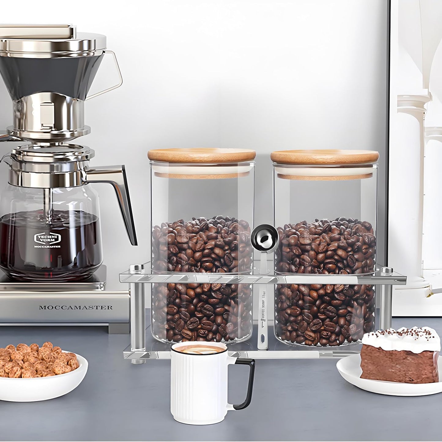 glass-coffee-canister-set-with-acrylic-shelf---2-pack-44oz-food-storage-containers-with-spoon-airtight-lids---coffee-sugar-nut-tea-jars-for-kitchen-5