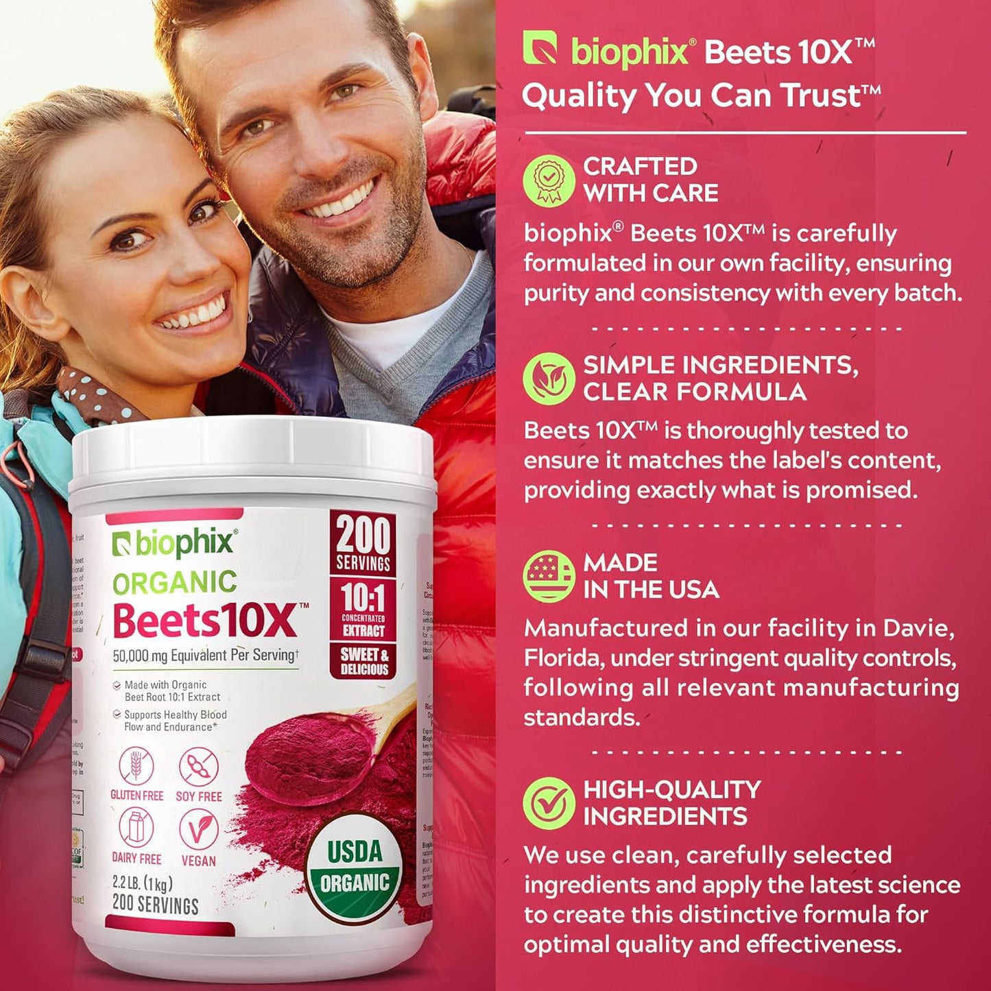 biophix-organic-beets-10x-beet-root-powder---22-lb-bulk-size---50000-mg-equivalent---superfood-antioxidant-for-heart-health---nitric-oxide-boost---natural-flavor---no-added-sugar-6