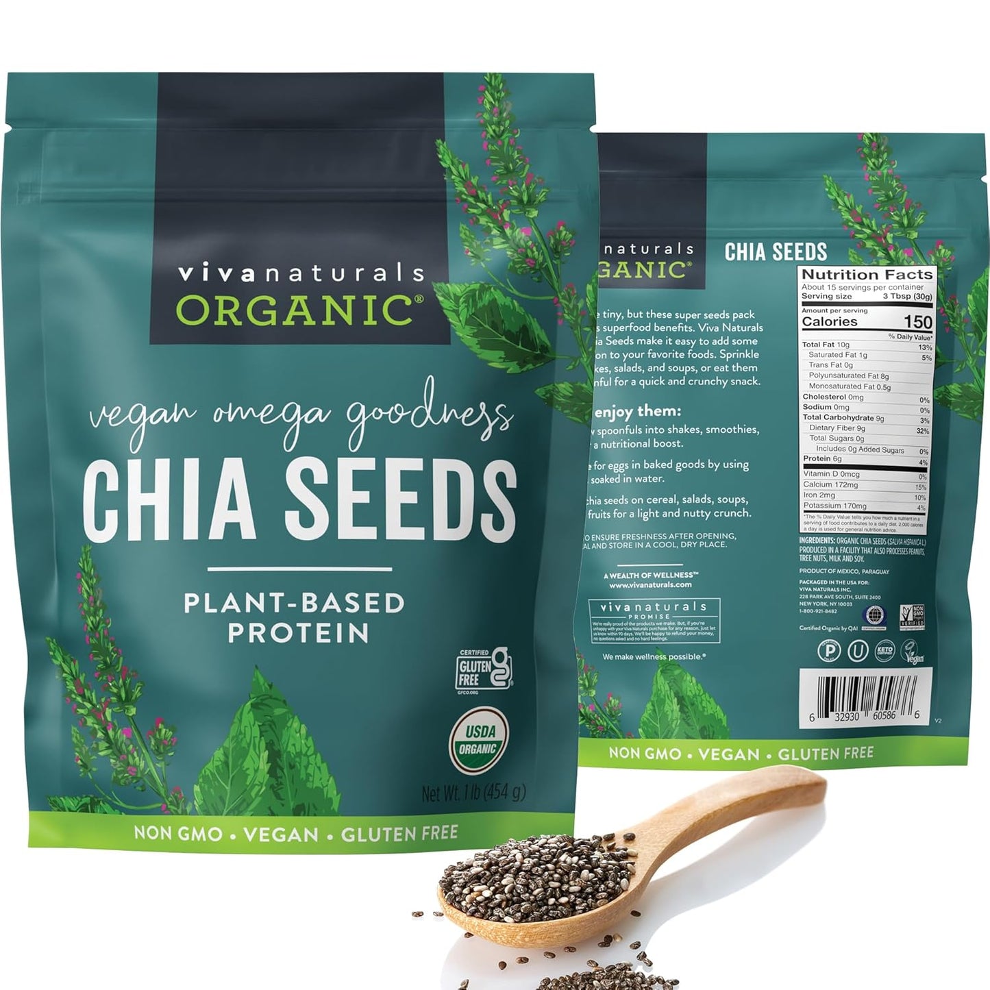 organic-black-chia-seeds-1-lbs---non-gmo-plant-based-omega-3-vegan-protein-for-smoothies-salads-pudding---bulk-size-1