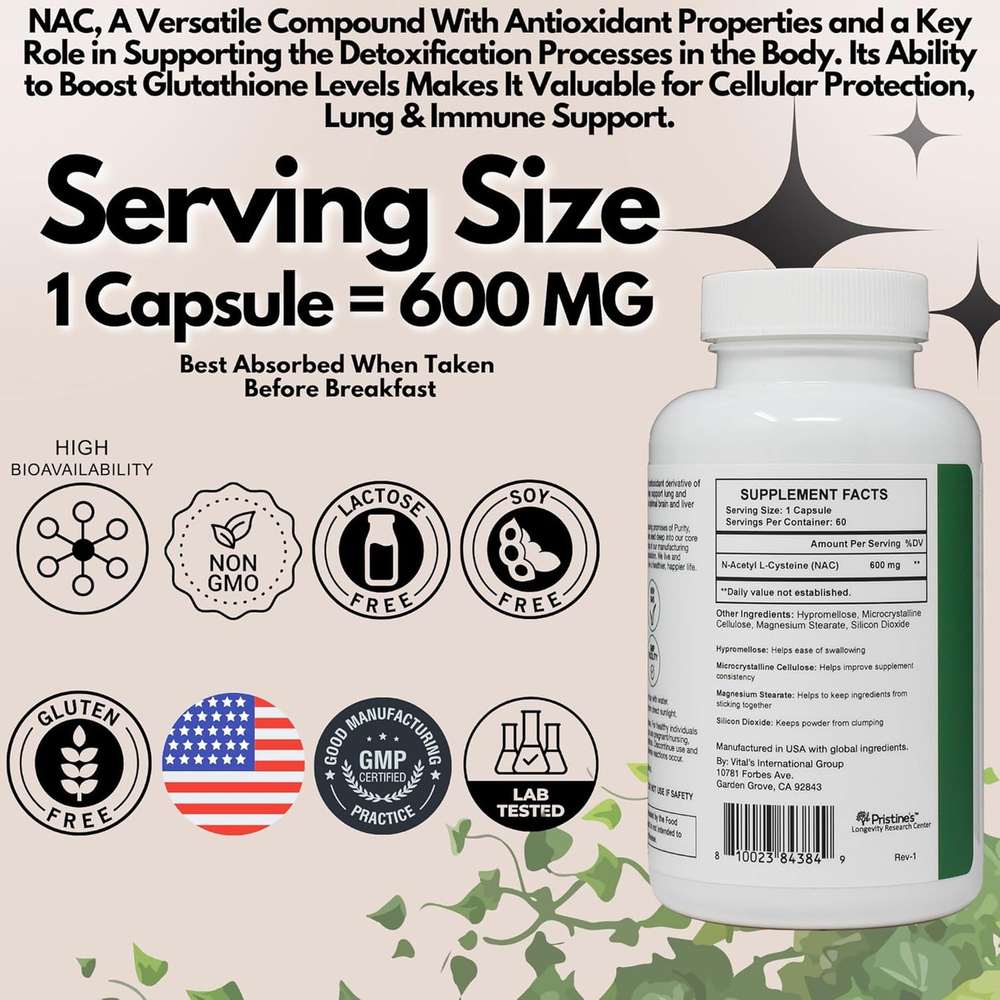 pristine-n-acetyl-l-cysteine-nac-600mg-capsules---240-count---immunity-antioxidant-support-supplement---mood-booster---vegan-gluten-free-non-gmo---4-month-supply-4