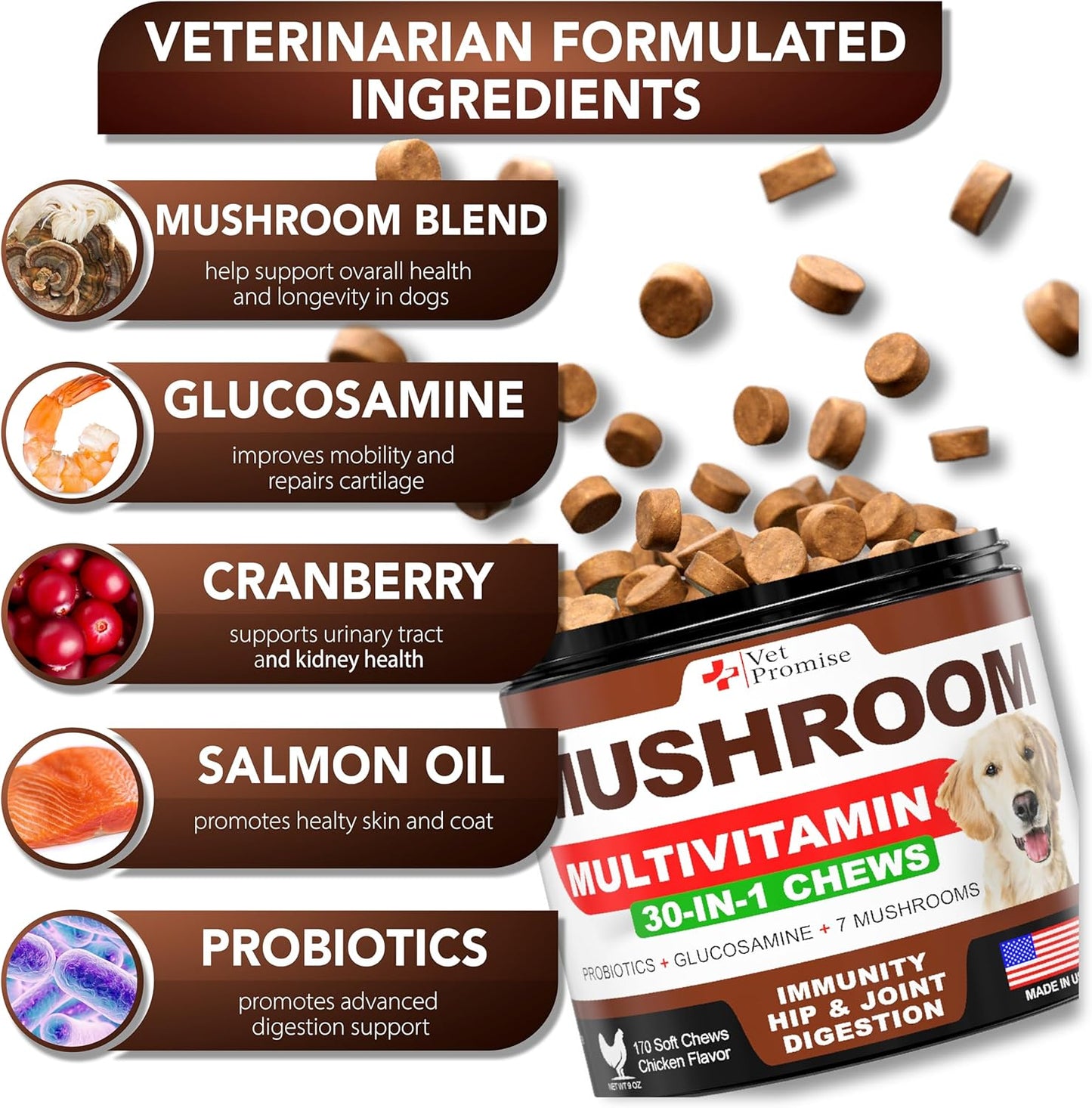 turkey-tail-lions-mane-reishi-mushroom-supplement-for-dogs---170-chews---immunity-joint-health-support---made-in-usa-2