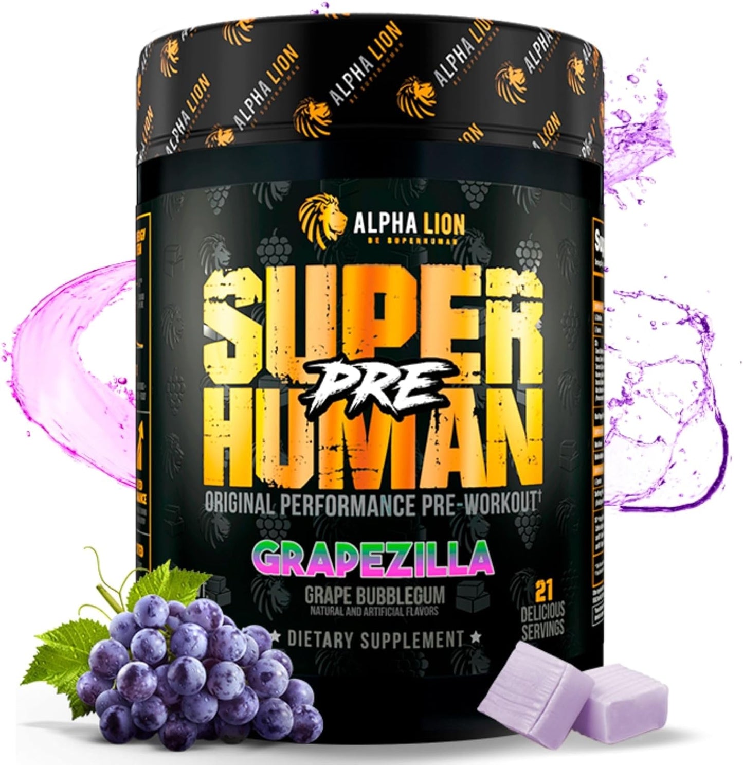 superhuman-pre-workout-powder-with-beta-alanine-tri-source-caffeine-for-energy-focus-and-pump---grapezilla-21-servings-1