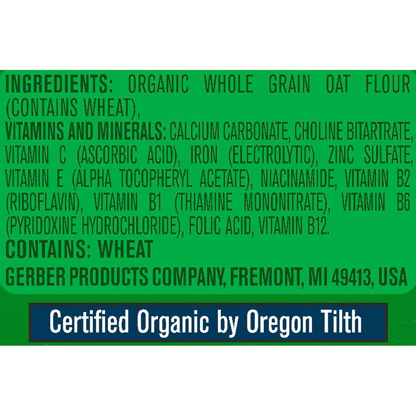 Organic Gerber Baby Oatmeal Cereal 1st Foods, Grain & Grow, 8 Ounces (Pack of 6) - Espot.com.au