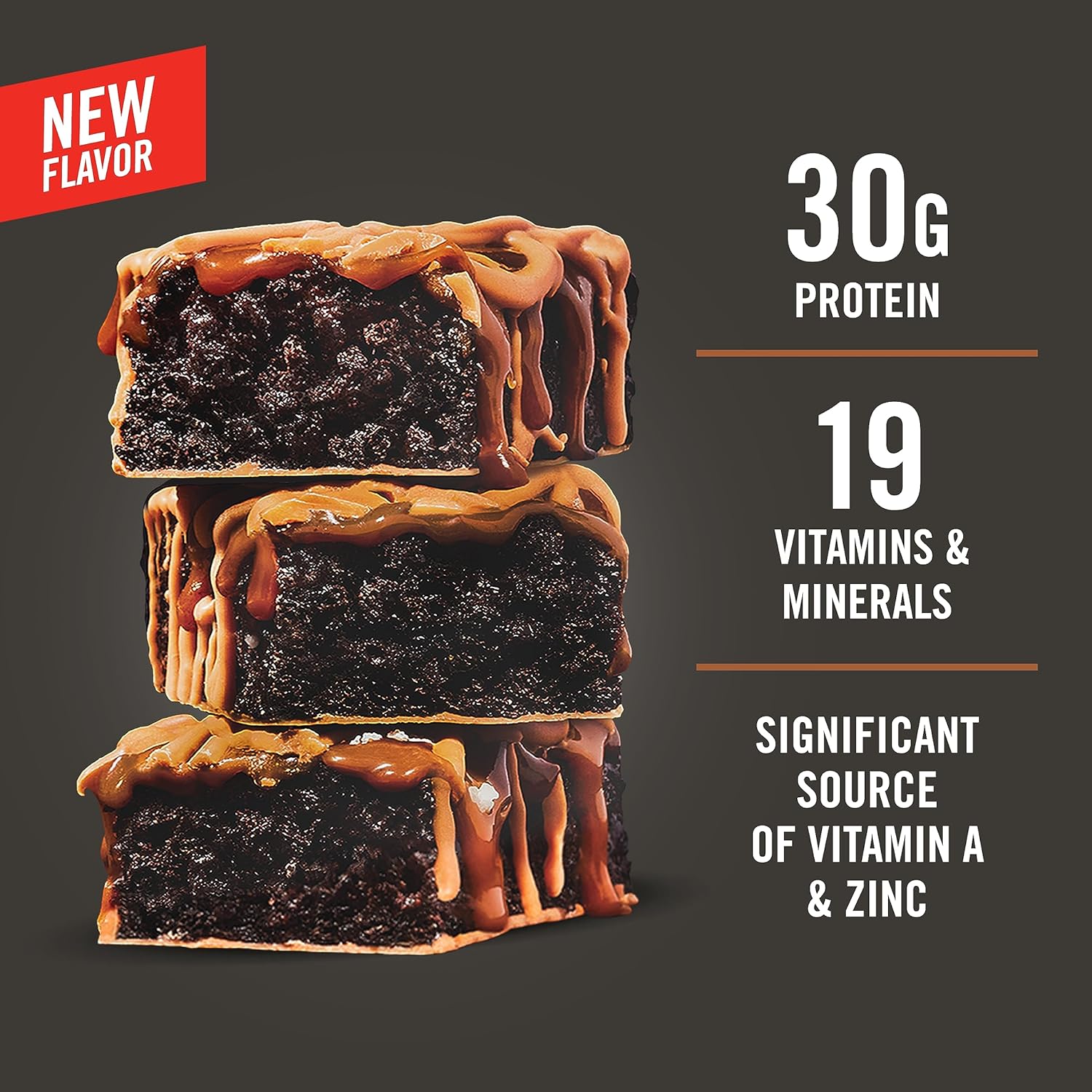 MET-Rx Big 100 Protein Bar, Salted Caramel Brownie Crunch, 30g Protein, Meal Replacement, 9 Count - Espot.com.au