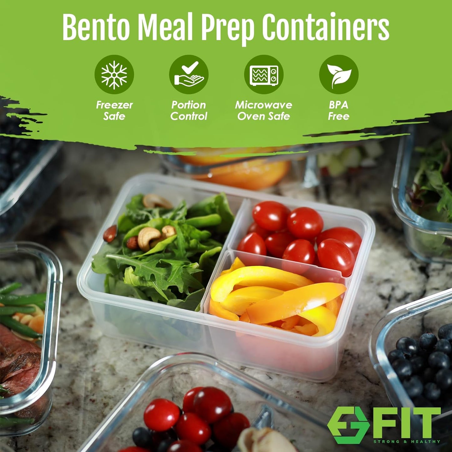 bundle-of-7-glass-meal-prep-containers-with-compartments---microwave-freezer-dishwasher-safe---fit-strong-healthy-bento-box-kit-5