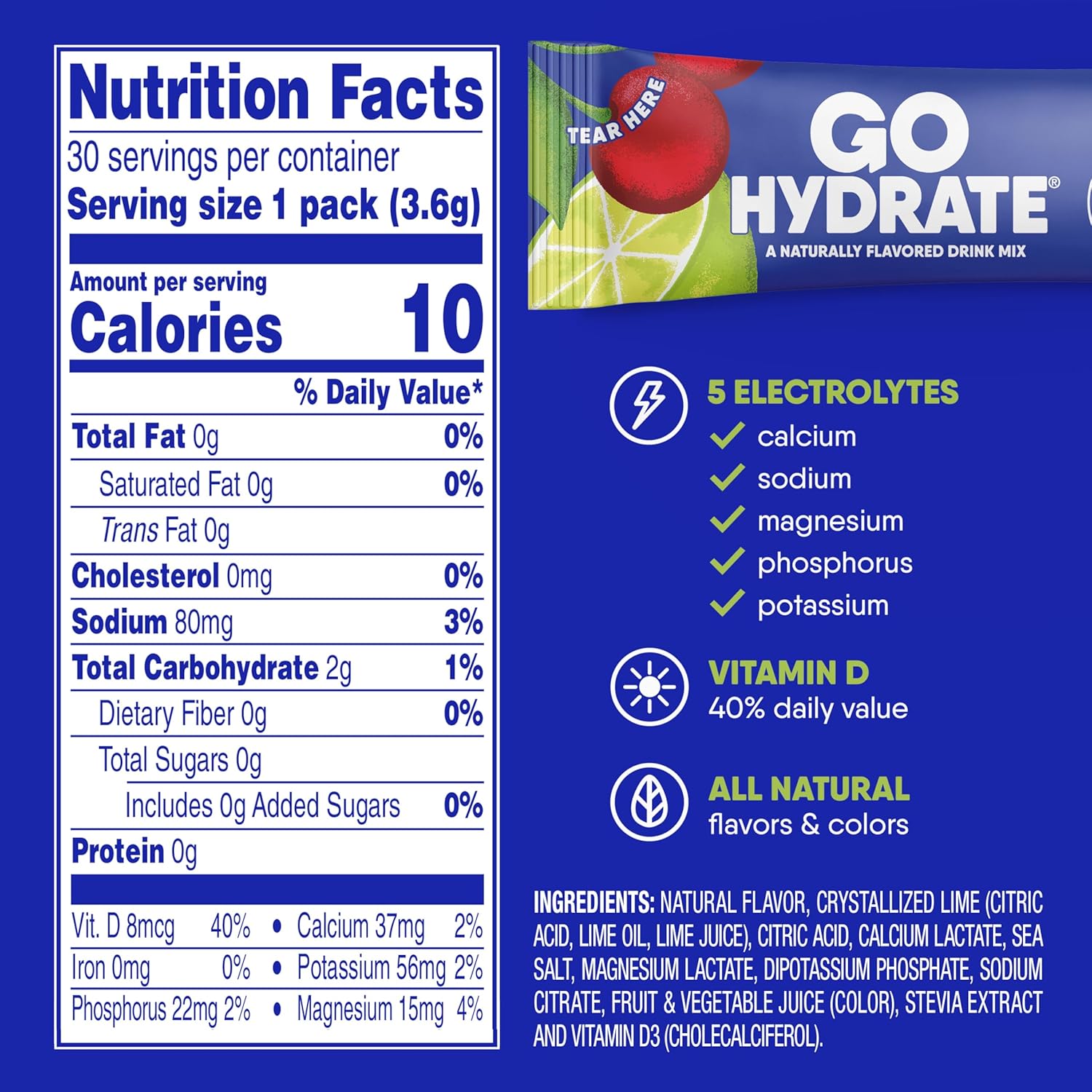 hydration-powder-packets-with-low-sodium-electrolytes---sugar-free-drink-mix-with-vitamin-d---natural-cherry-limeade-flavor---30-packs-5