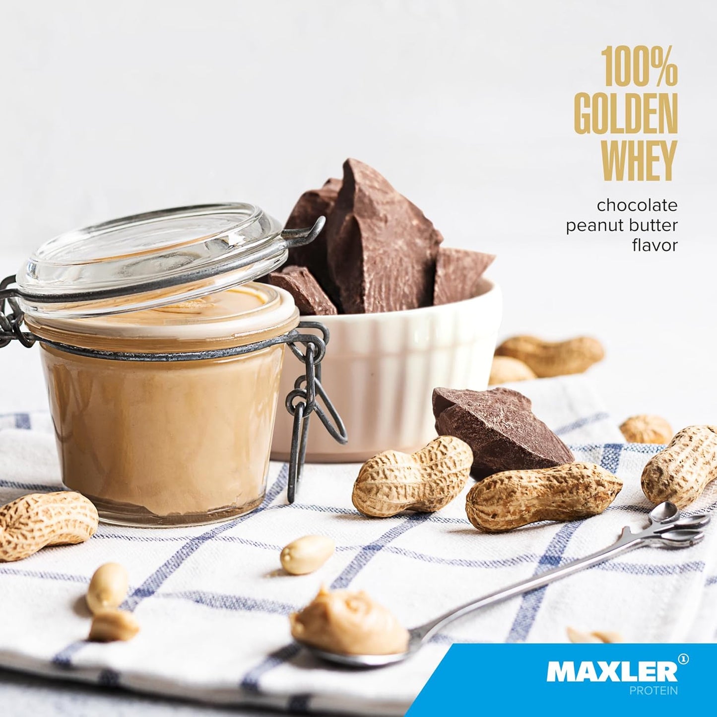 maxler-100-golden-whey-protein---chocolate-peanut-butter-flavor---2-lbs---22g-protein-per-serving---fast-absorbing-blend-for-pre-post-and-intra-workout-use-3