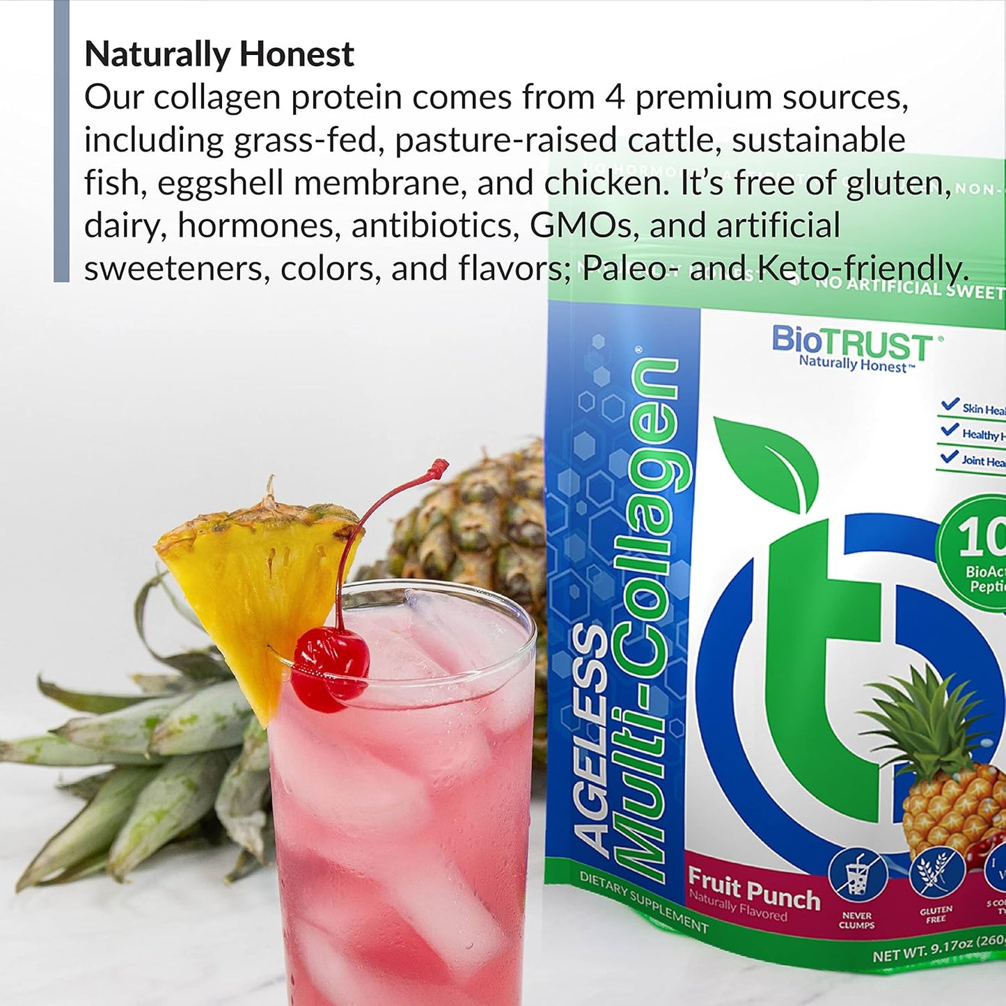 biotrust-ageless-multi-collagen-protein-powder-bundle-with-blenderbottle---fruit-punch-flavor-5-in-1-formula-9