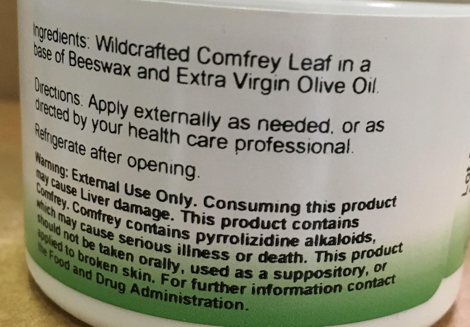 Organic Comfrey Ointment with Beeswax & Olive Oil - 2oz - Dr. Christopher's Original Formulas - No Fillers/Chemicals - Espot.com.au
