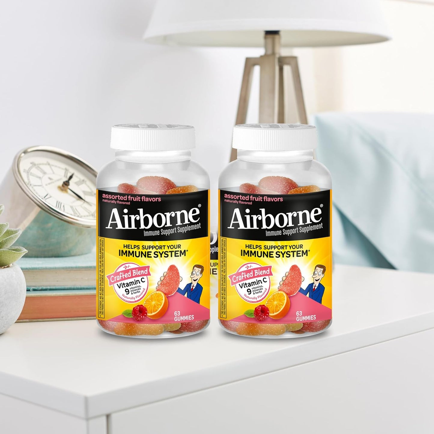 airborne-750mg-vitamin-c-gummies-for-adults---immune-support-with-antioxidants-vit-c-e---caffeine-free---2x63ct-bottle---assorted-fruit-flavor---42-servings-12