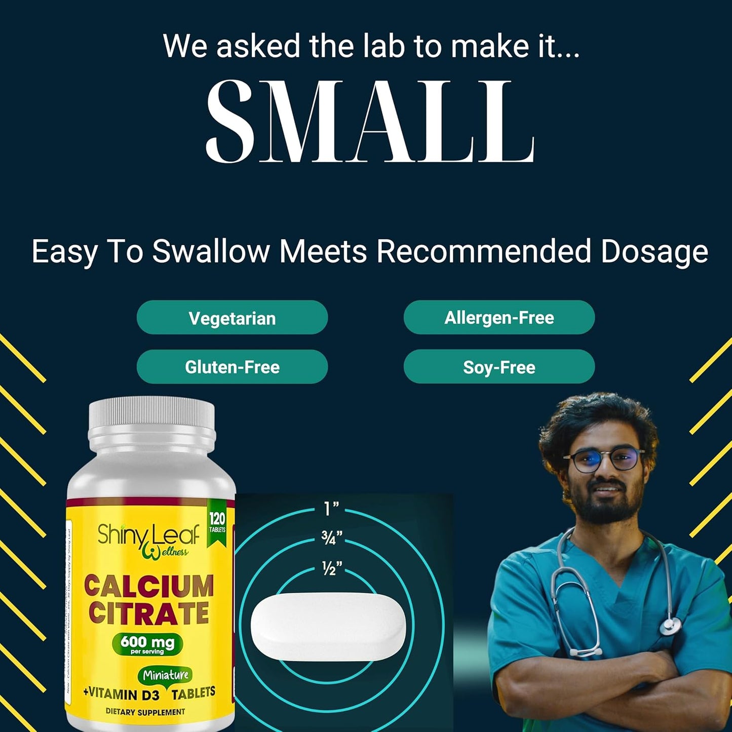 unflavored-mini-calcium-citrate-600mg-tablets-with-vitamin-d3-for-women-and-men---easy-swallow-supplement-for-strong-bones---60-day-supply-by-shiny-leaf-8