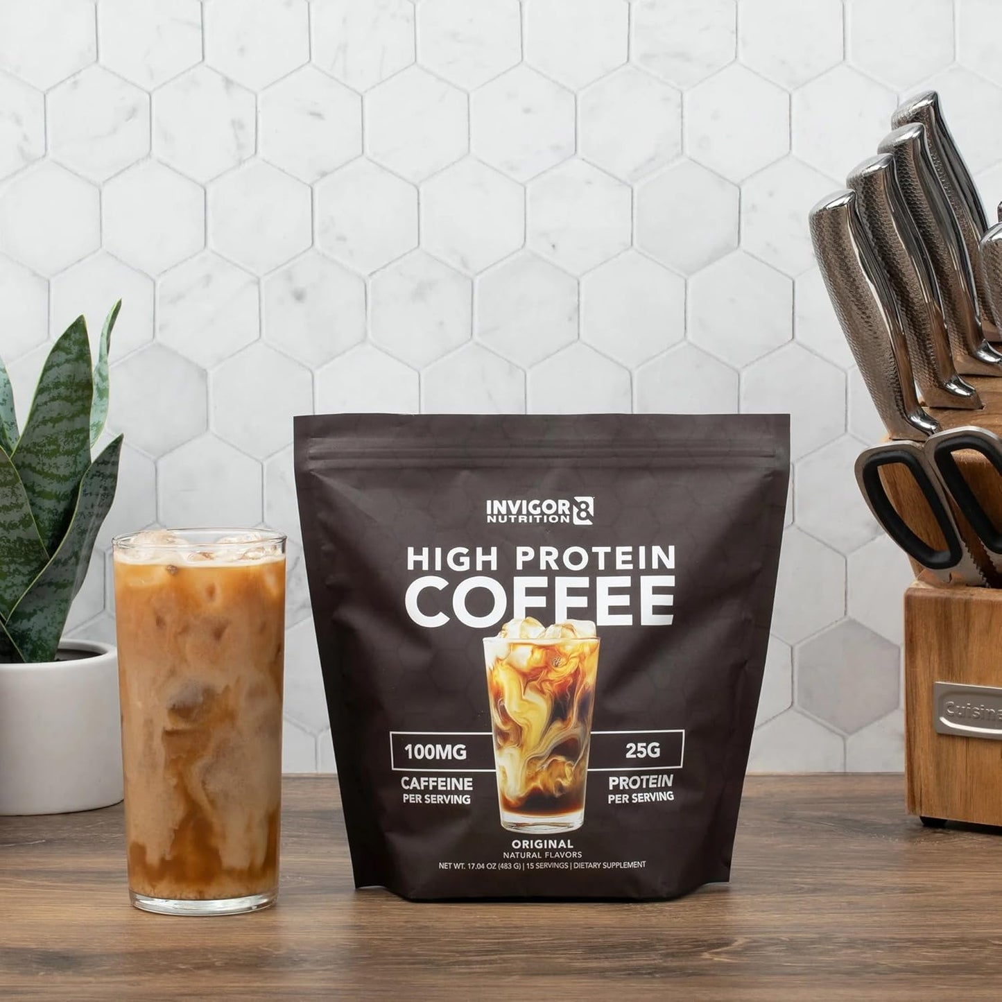 invigor8-high-protein-colombian-coffee-powder---25g-whey-isolate-100mg-green-tea-caffeine-sugar-free-keto-gluten-free-lactose-free---hot-or-iced---15-servings---original-flavor-6