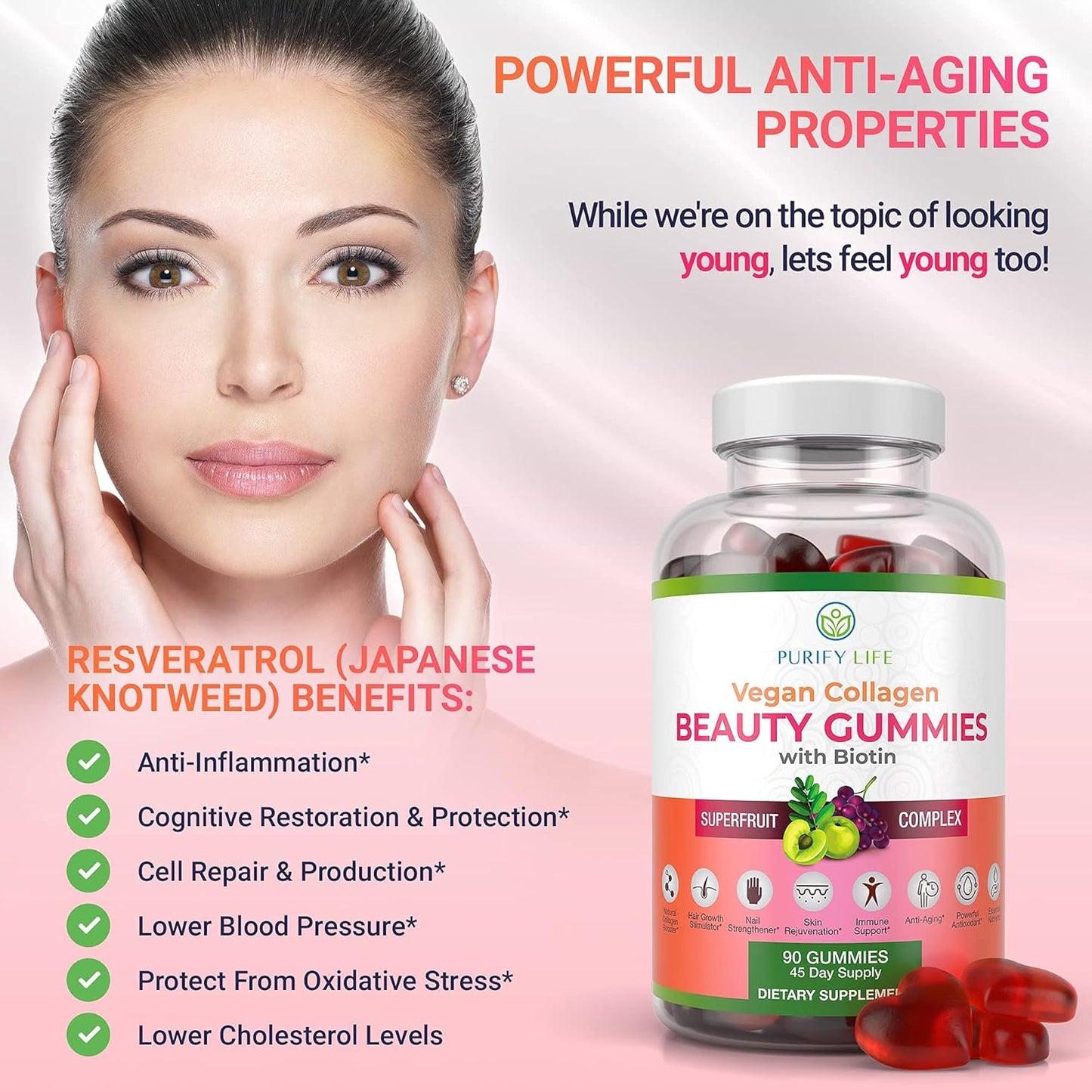 marine-collagen-biotin-vegan-collagen-gummies-bundle---90-chews-for-hair-skin-nails-joints-immune-support-detox---replace-capsules-pills---purify-life-2