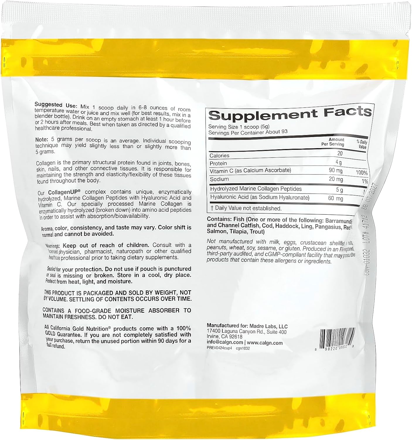 california-gold-nutrition-collagen-peptides-powder-with-hyaluronic-acid-for-hair-skin-nails-joints-bones---non-gmo-gluten-dairy-free---unflavored---1637-oz-2