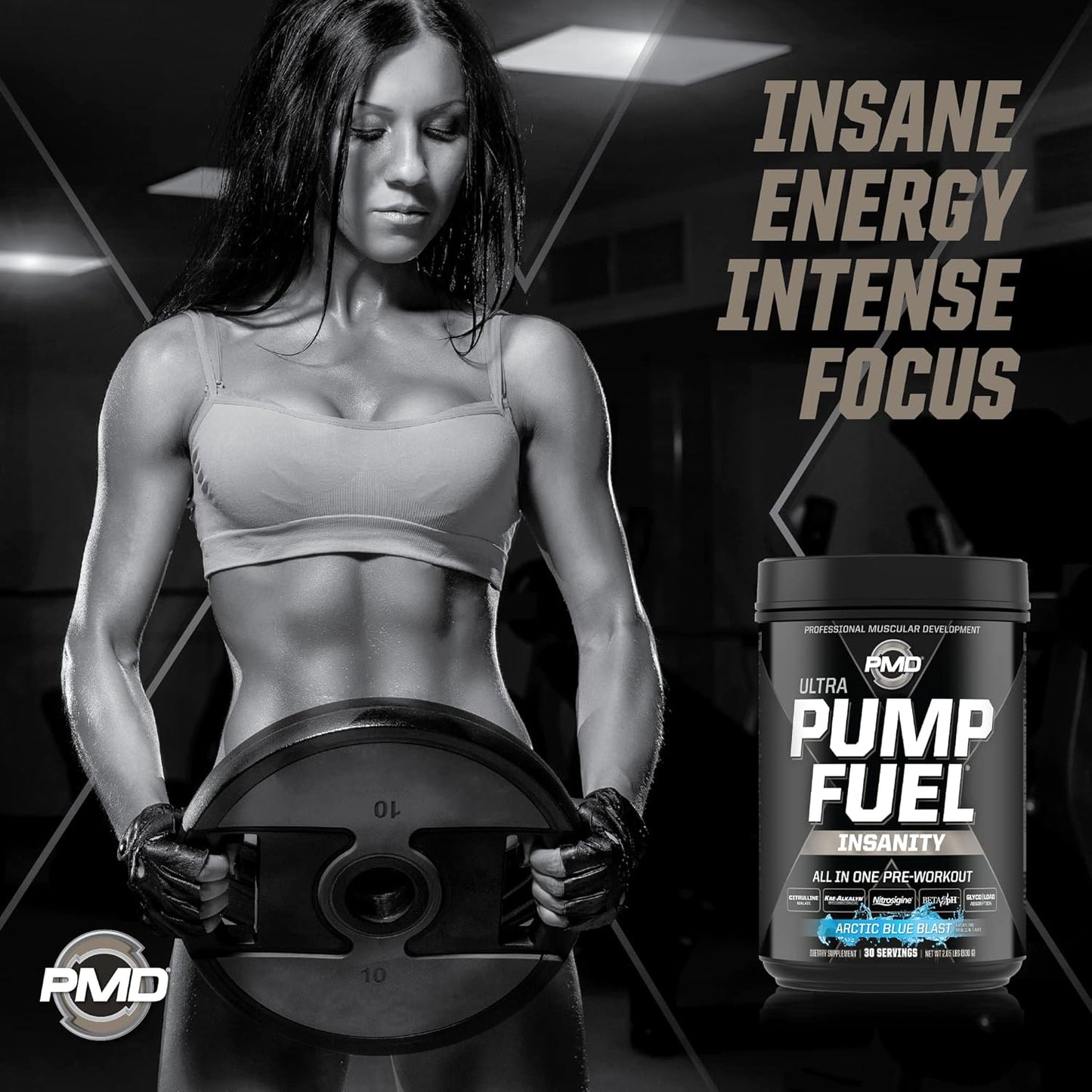 pmd-sports-ultra-pump-fuel-insanity-arctic-blue-blast-pre-workout-mix---energy-strength-endurance-recovery---complex-carbs-amino-energy---30-servings-4
