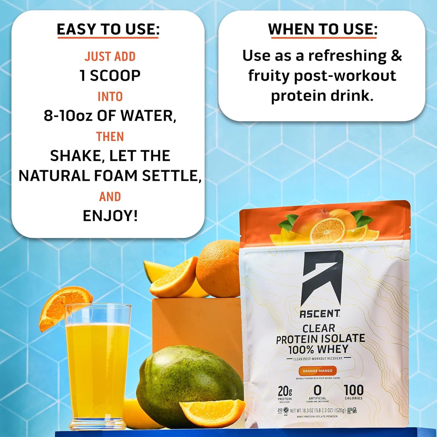 Orange Mango Clear Whey Protein Isolate for Optimal Ascent Performance - Espot.com.au
