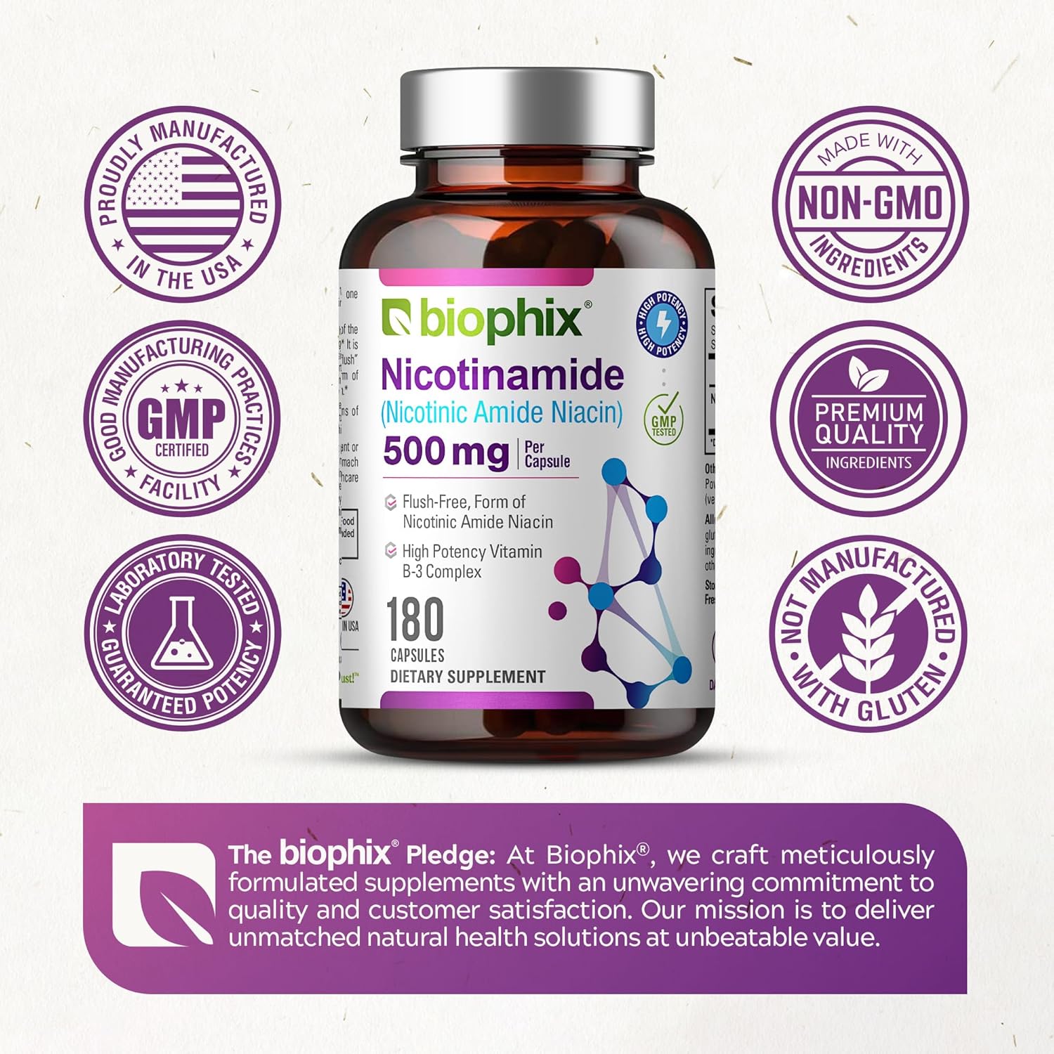 biophix-nicotinamide-500mg-capsules---niacin-vitamin-formula-for-skin-cell-health---flush-free-niacinamide-supplement---180-count-7