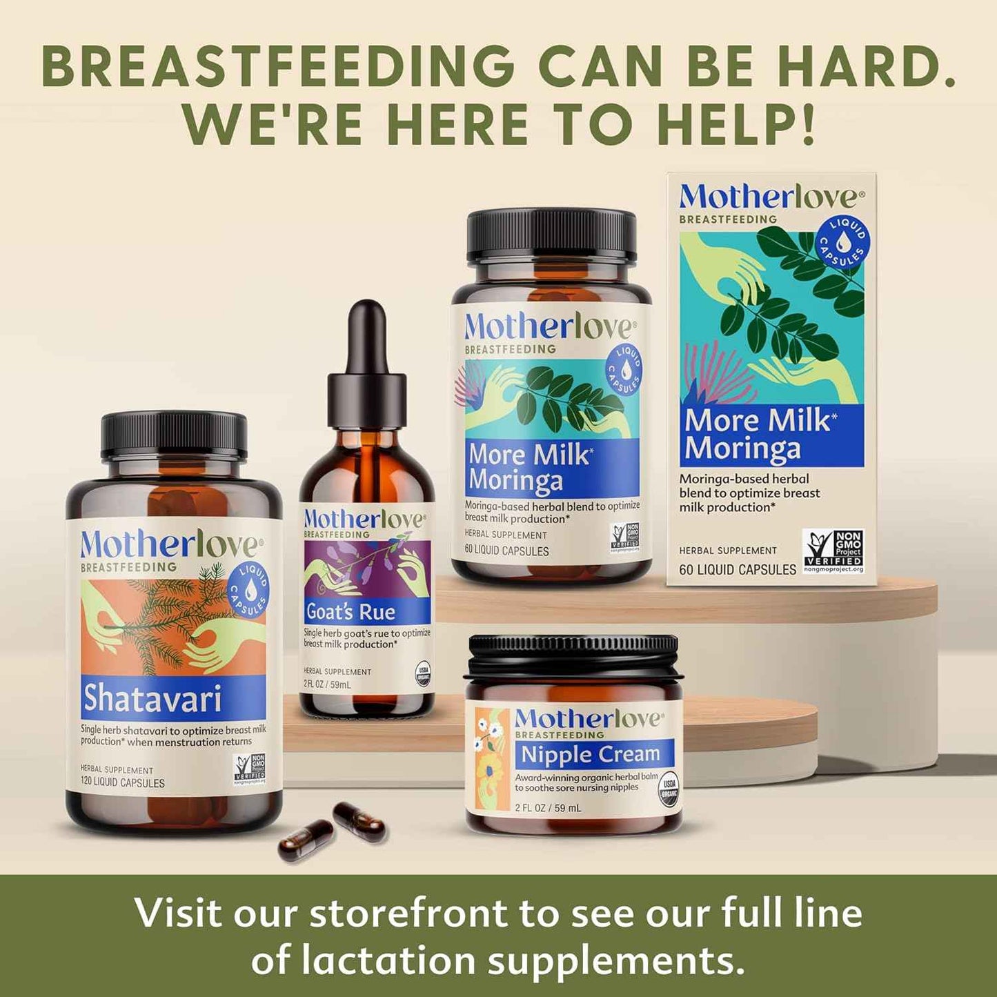 Organic Motherlove Goat’s Rue Liquid Capsules - Lactation Support for Breast Milk Supply - Non-GMO, Vegan, Kosher, Soy-Free - Breast Tissue Development Formula