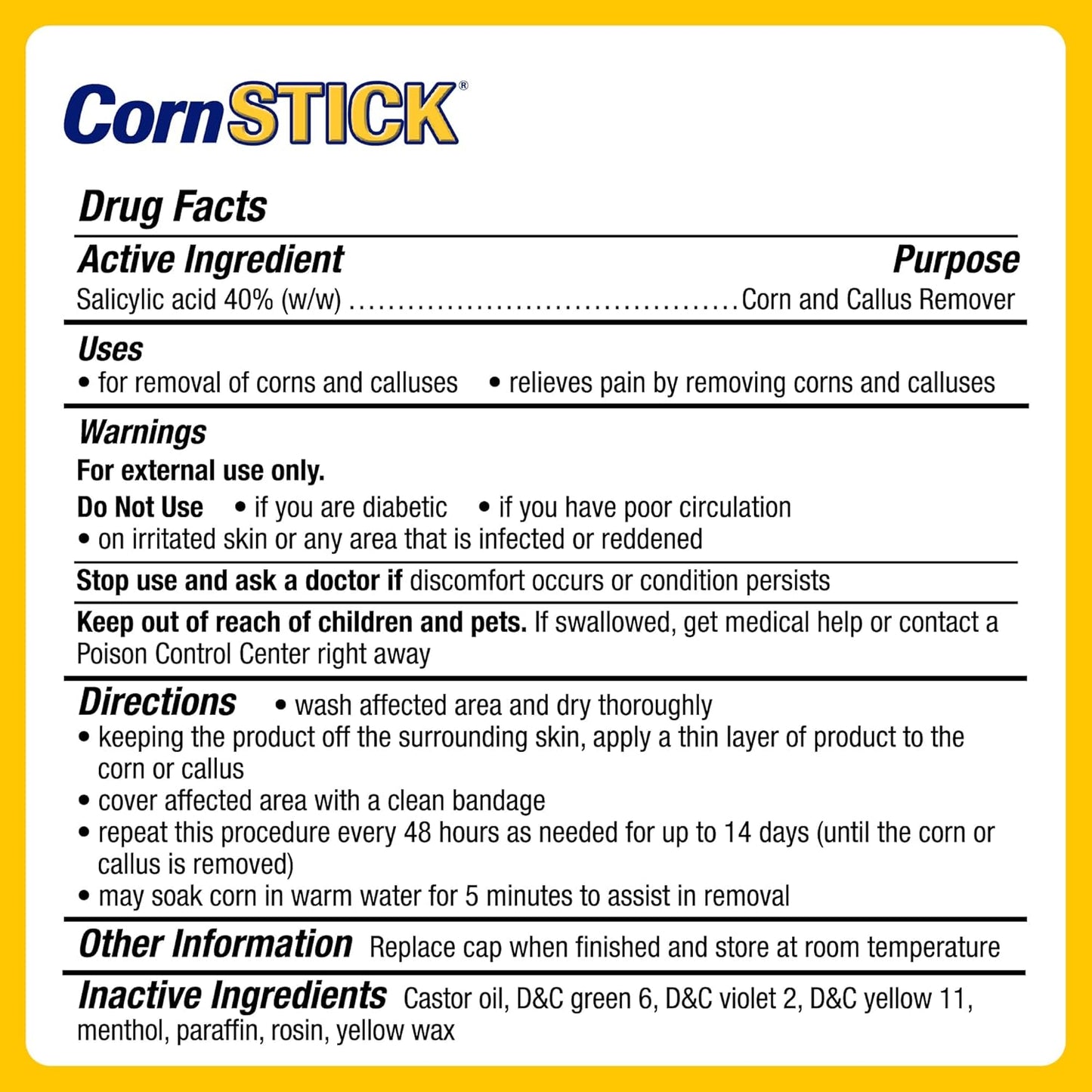 Maximum Strength Salicylic Acid Corn and Callus Remover Stick - 0.2 Oz - Espot.com.au