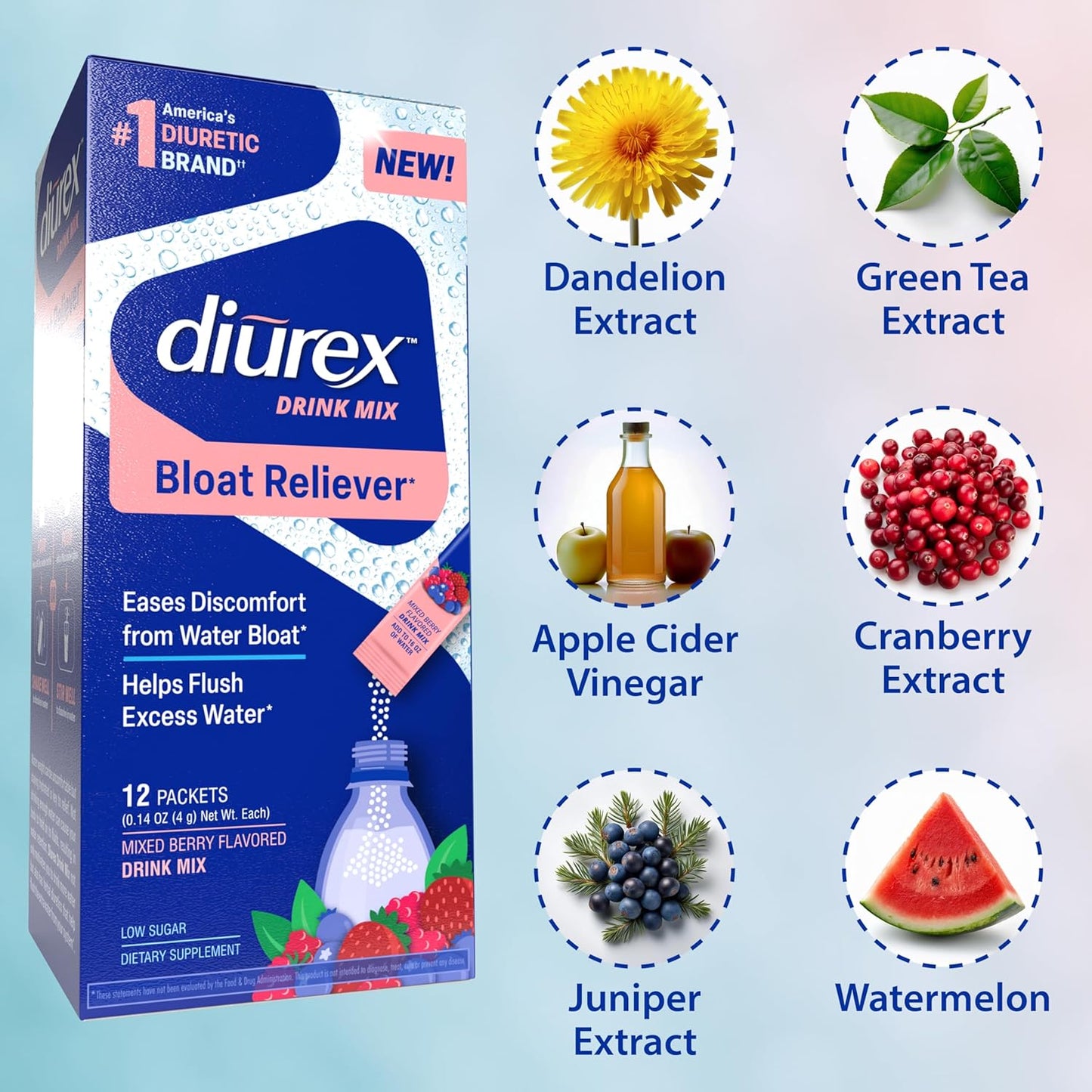 diurex-drink-mix-single-serve-packets---mixed-berry-flavored-bloat-relief---dietary-supplement---12-pack-box-6