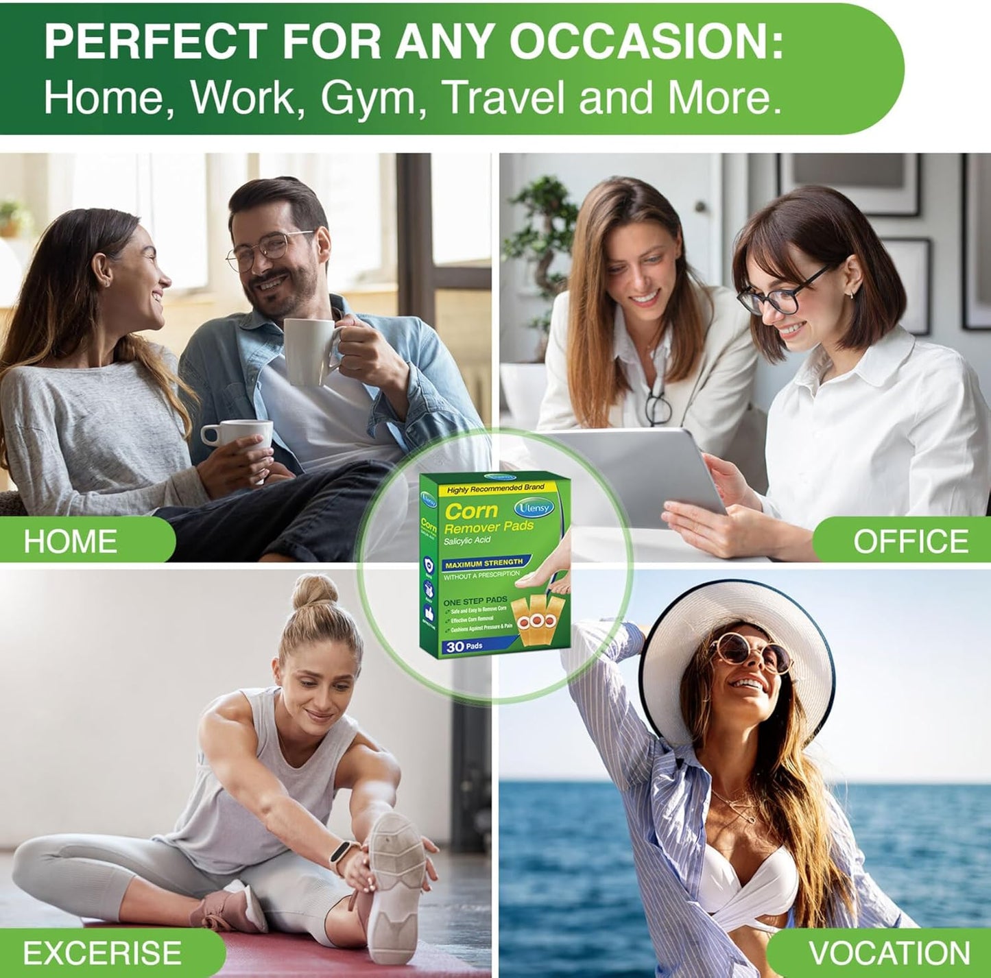 Corn Remover Pads for Feet and Toes - 30 Pack with 40% Salicylic Acid - Extra Strength Treatment for Fast Results - Medicated Bandages for Adults, Seniors, Athletes, and Workers - Espot.com.au