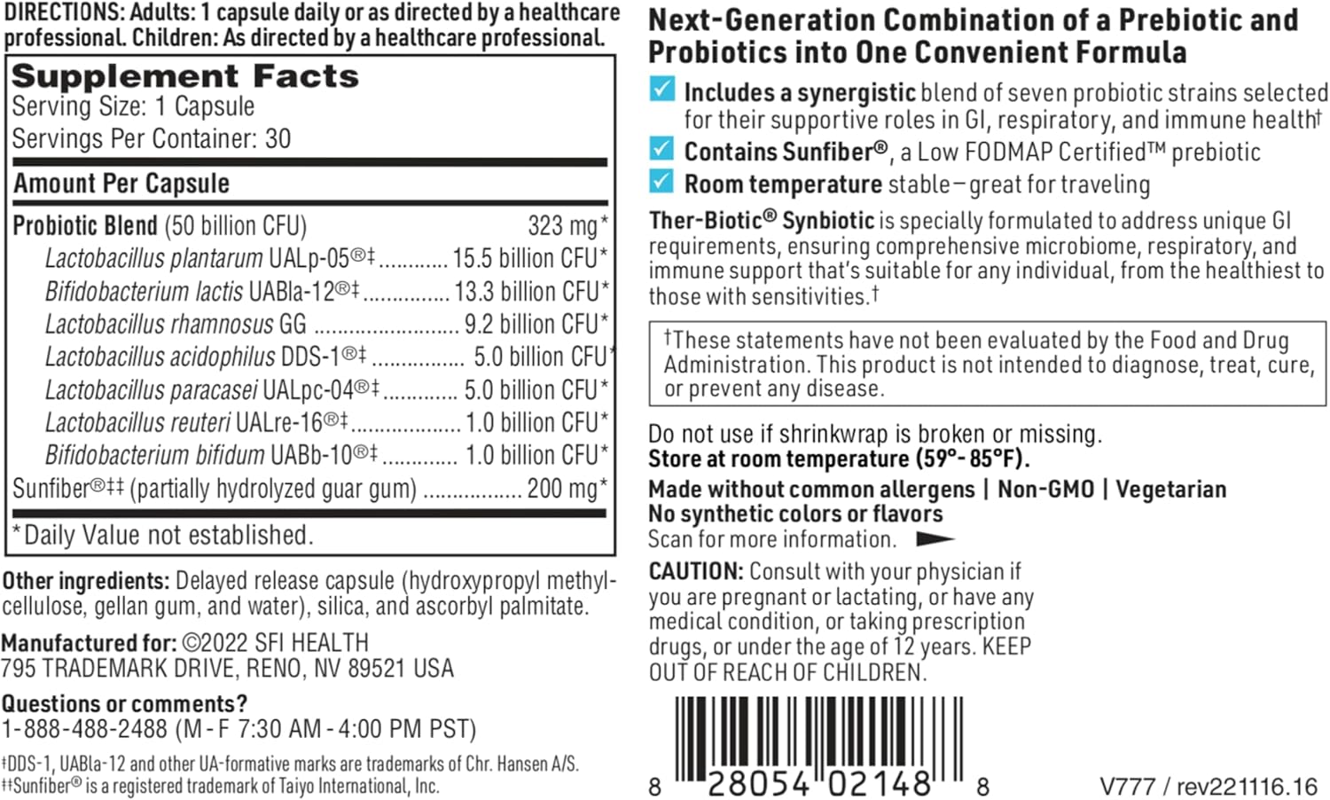 ther-biotic-synbiotic-50-billion-cfu-daily-probiotics-for-women-men---pre-and-probiotic-with-low-fodmap-certified-prebiotic-7-probiotics-for-sensitive-stomachs-30-capsules-by-klaire-labs-sfi-health-6