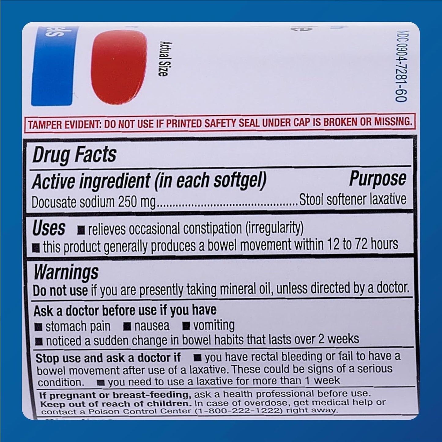 4-pack-docusate-sodium-250mg-softgels-for-constipation-relief---gentle-laxative-stool-softener-by-major---100-count-5
