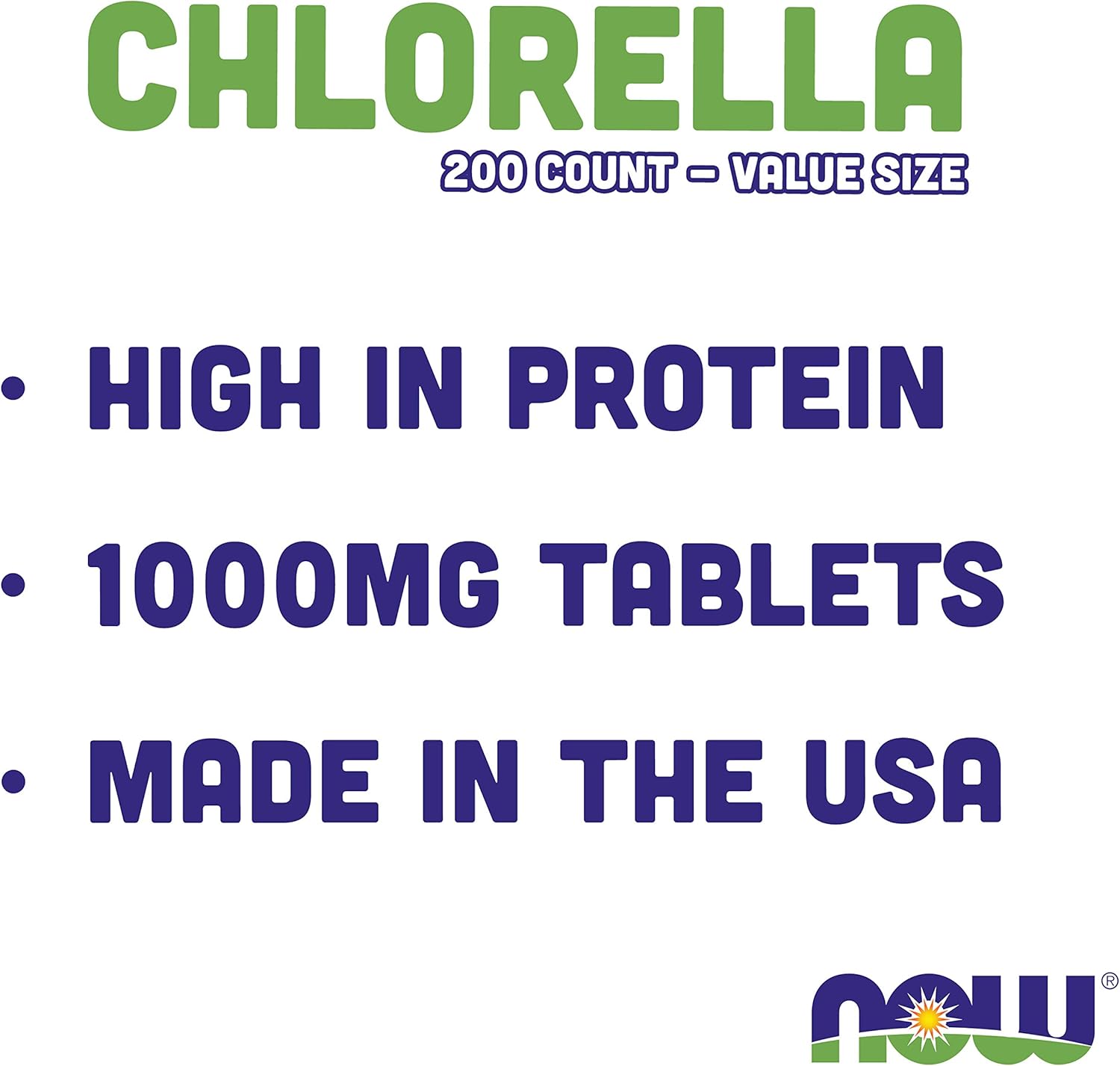 now-chlorella-1000mg-tablets---400-count---natural-chlorophyll-beta-carotene---non-gmo-vegan---green-superfood-supplement-4