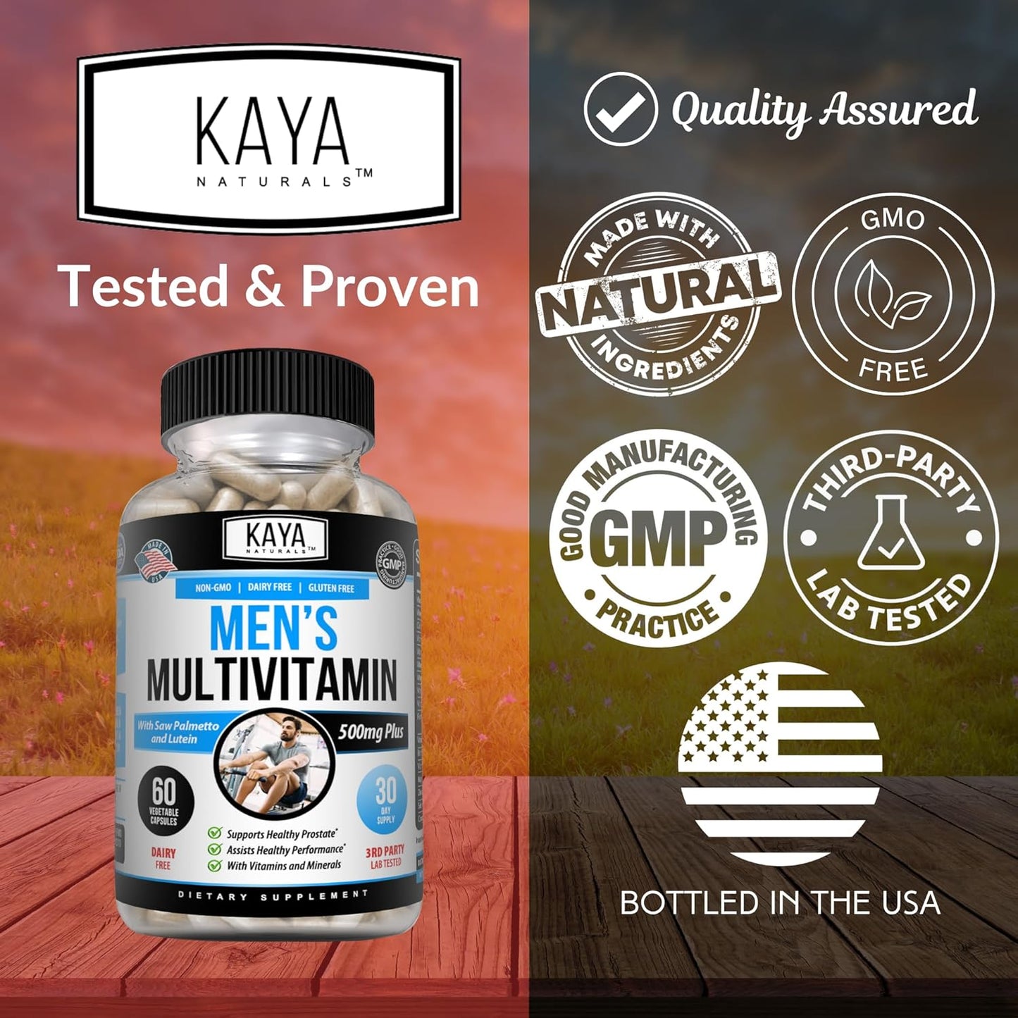 Men's Prostate Multivitamin - Daily Supplement for Healthy Prostate - Multi Mineral Pills for Men - 60 Veggie Capsules - Espot.com.au
