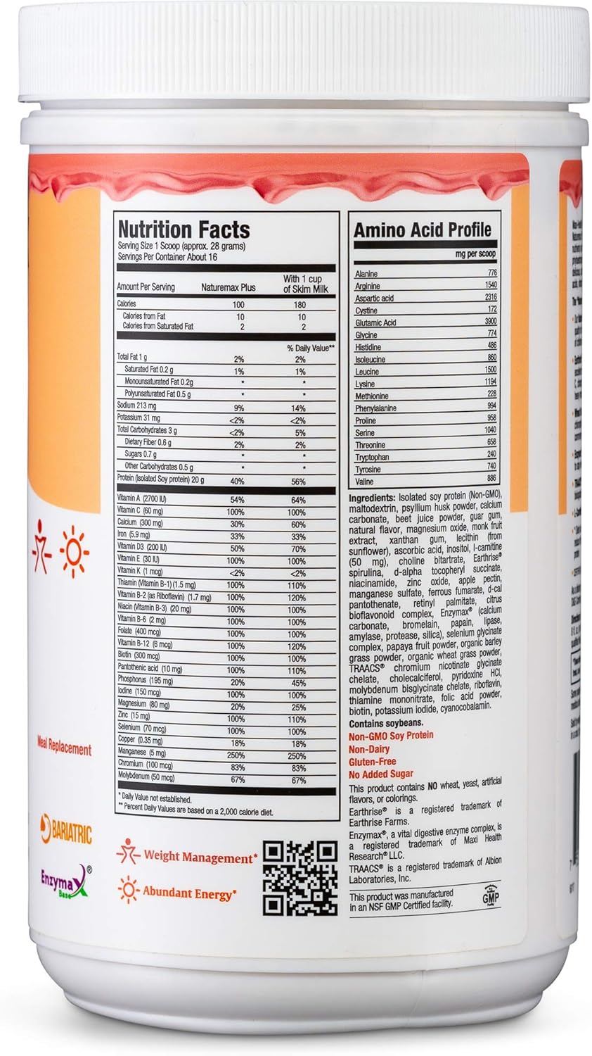 maxi-health-naturemax-plus-energy-support-soy-protein-powder---sugar-free-diet-supplement---20g-protein---strawberry-flavor---kosher---1lb-2