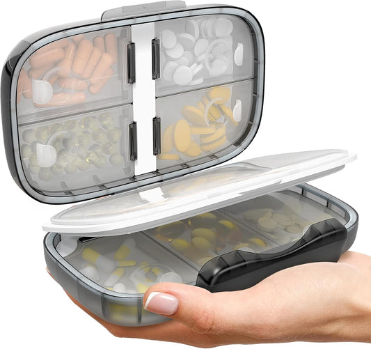 bexeen-travel-pill-organizer---black-portable-medicine-case-with-8-compartments-and-labels-for-vitamins-and-supplements-1