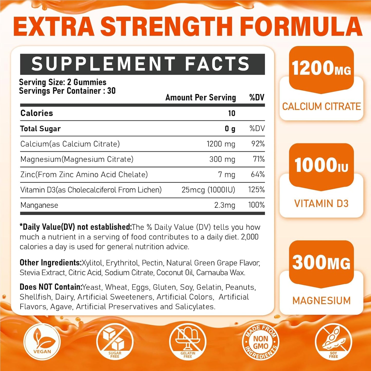 organic-calcium-citrate-gummies-for-adults---sugar-free-with-magnesium-and-vitamin-d3---chewable-calcium-supplement-for-men-and-women---1200mg-calcium-300mg-magnesium-2