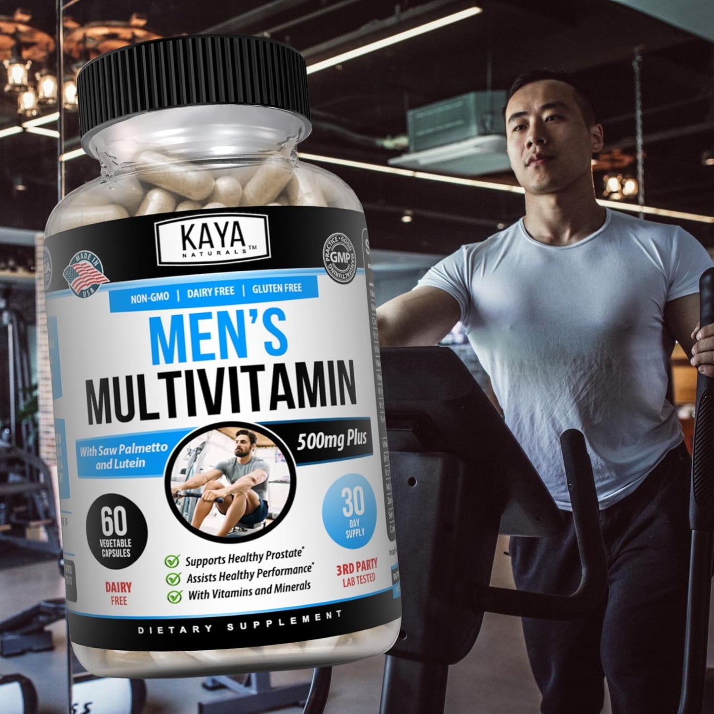 Men's Prostate Multivitamin - Daily Supplement for Healthy Prostate - Multi Mineral Pills for Men - 60 Veggie Capsules - Espot.com.au