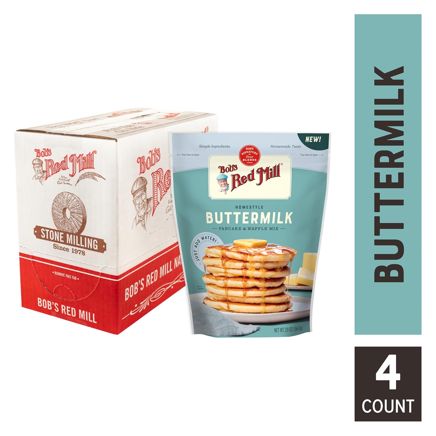 bobs-red-mill-buttermilk-pancake-mix---20oz-pack-of-4---easy-to-make-yields-32-40-pancakes-per-bag-2