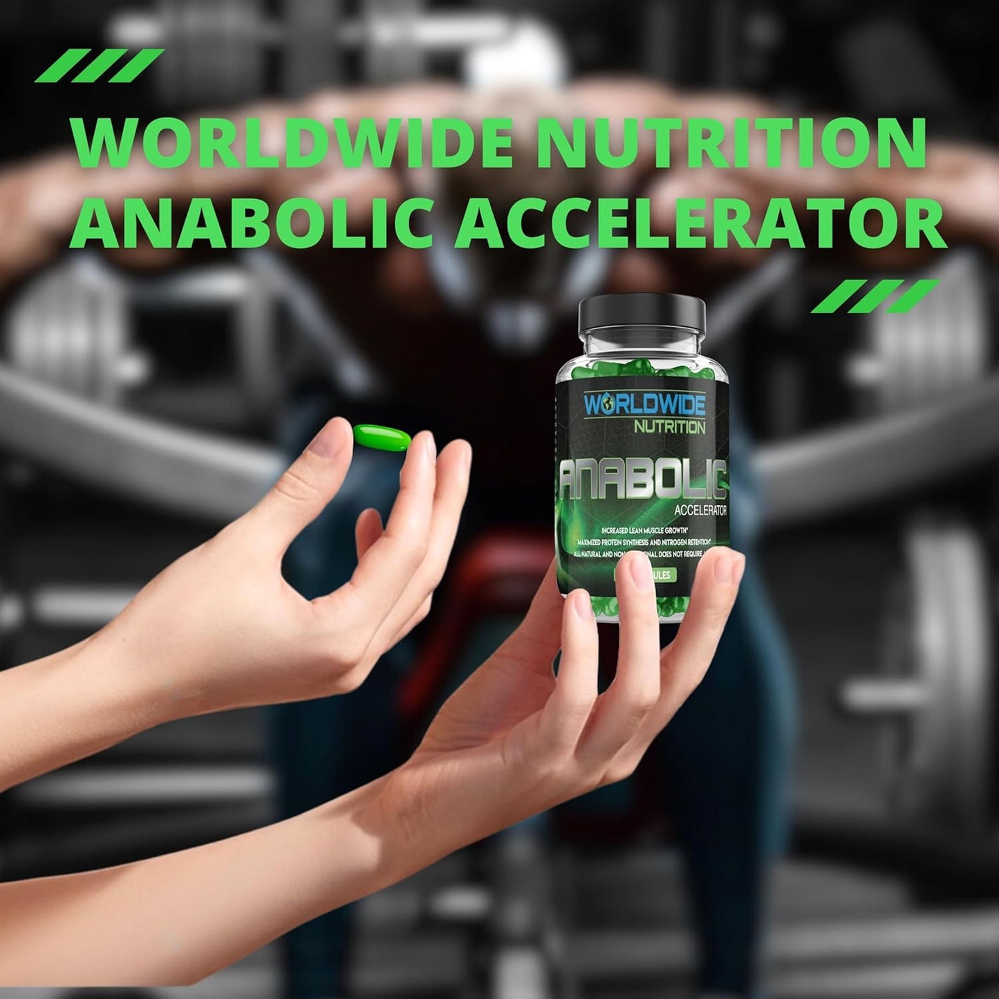 Anabolic Accelerator Vitamin Supplement for Men - Boost Growth, Strength & Energy - Muscle Builder & Cortisol Blocker - 180 Count - Espot.com.au