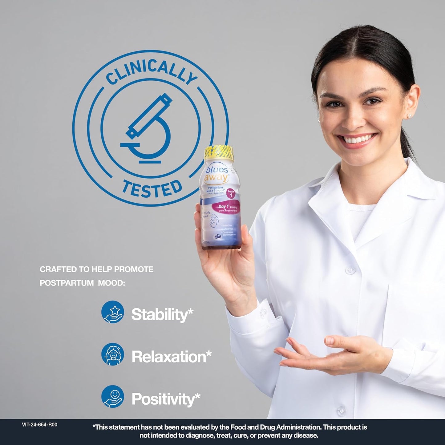Postpartum Mood Boosting Shake with Wild Blueberry Extract - Breastfeeding Friendly Dietary Supplement - Gluten-Free & Lactose-Free - 3-Day Supply - 4 Bottles of 8oz Shakes - Espot.com.au