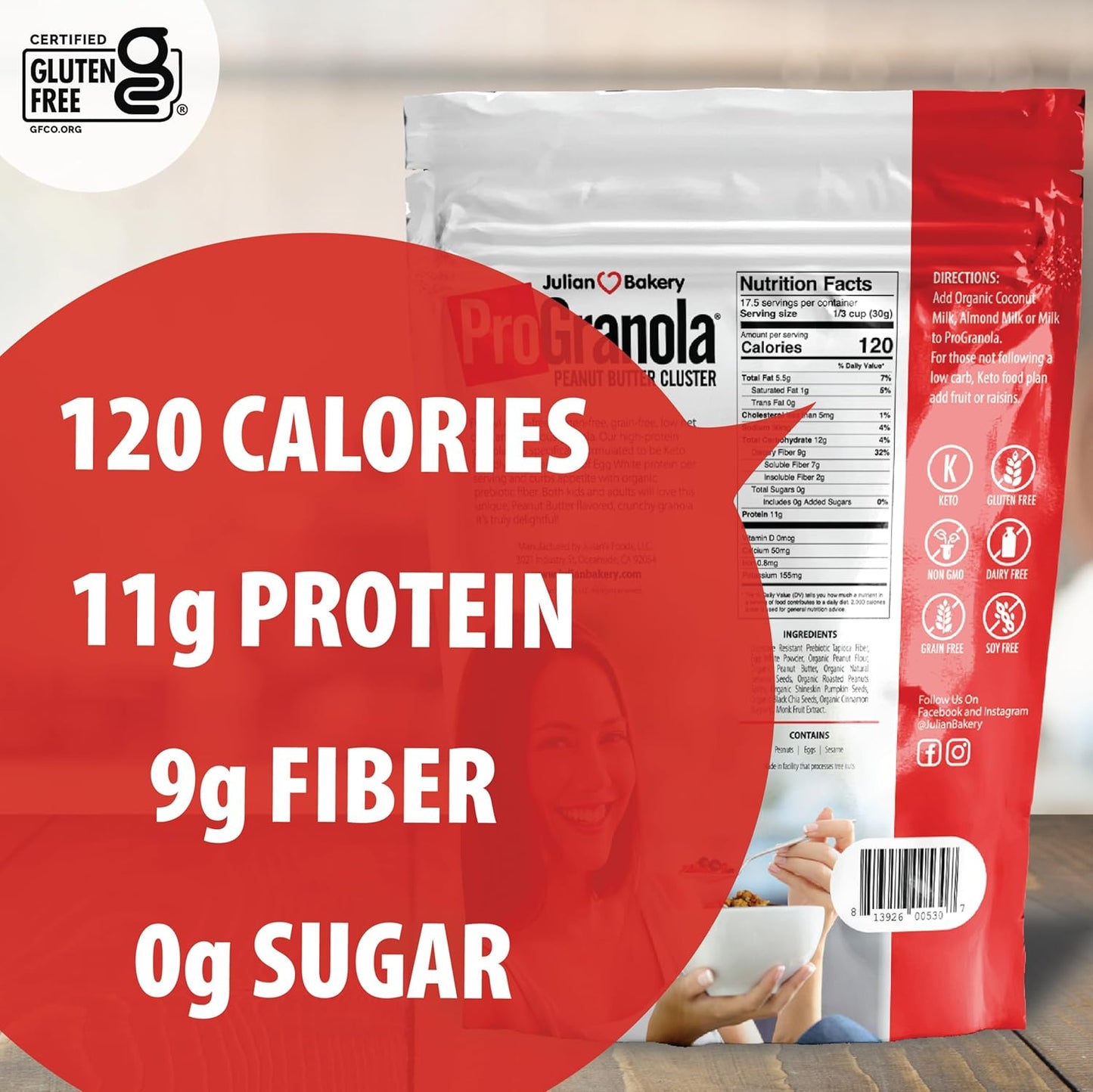julian-bakery-progranola-cereal---peanut-butter-cluster-flavor---12g-protein---2-net-carbs---gluten-free-grain-free---14-servings-3