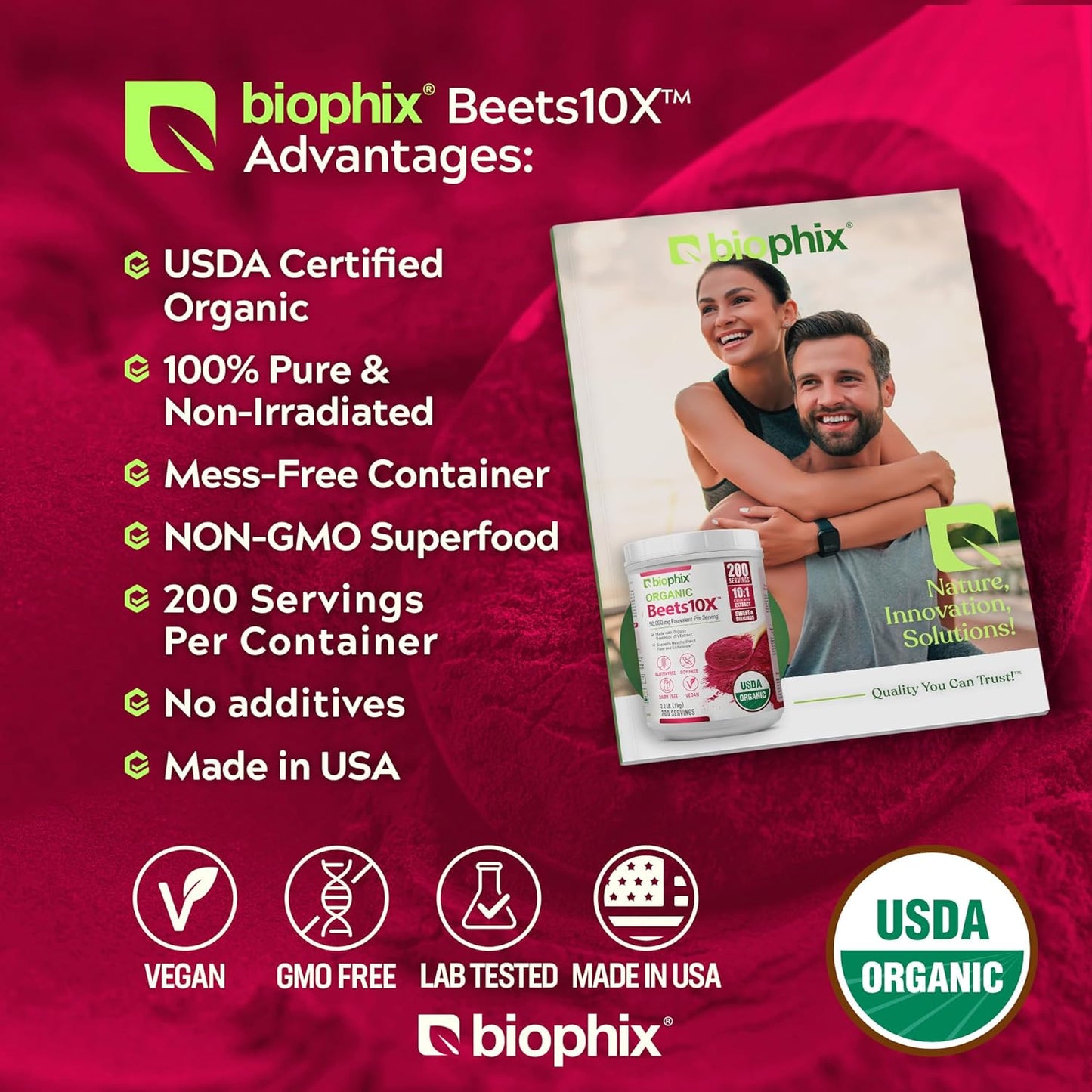 biophix-organic-beets-10x-beet-root-powder---22-lb-bulk-size---50000-mg-equivalent---superfood-antioxidant-for-heart-health---nitric-oxide-boost---natural-flavor---no-added-sugar-3