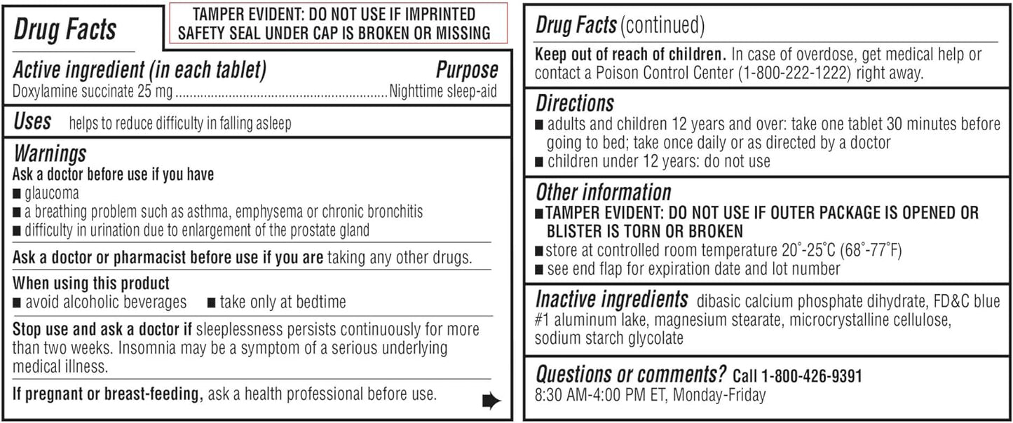 kirkland-signature-doxylamine-succinate-25mg-nighttime-sleep-aid-tablets---192-tablets-total-2-x-96-tablets-2