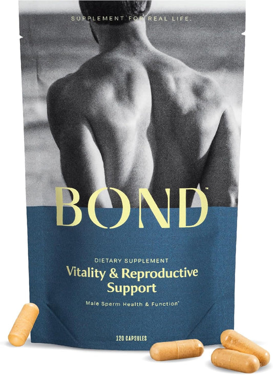 Male Fertility Supplement with CoQ10, Vitamins, and Antioxidants - Supports Conception, Wellness, and Vitality - 120 Capsules - Espot.com.au