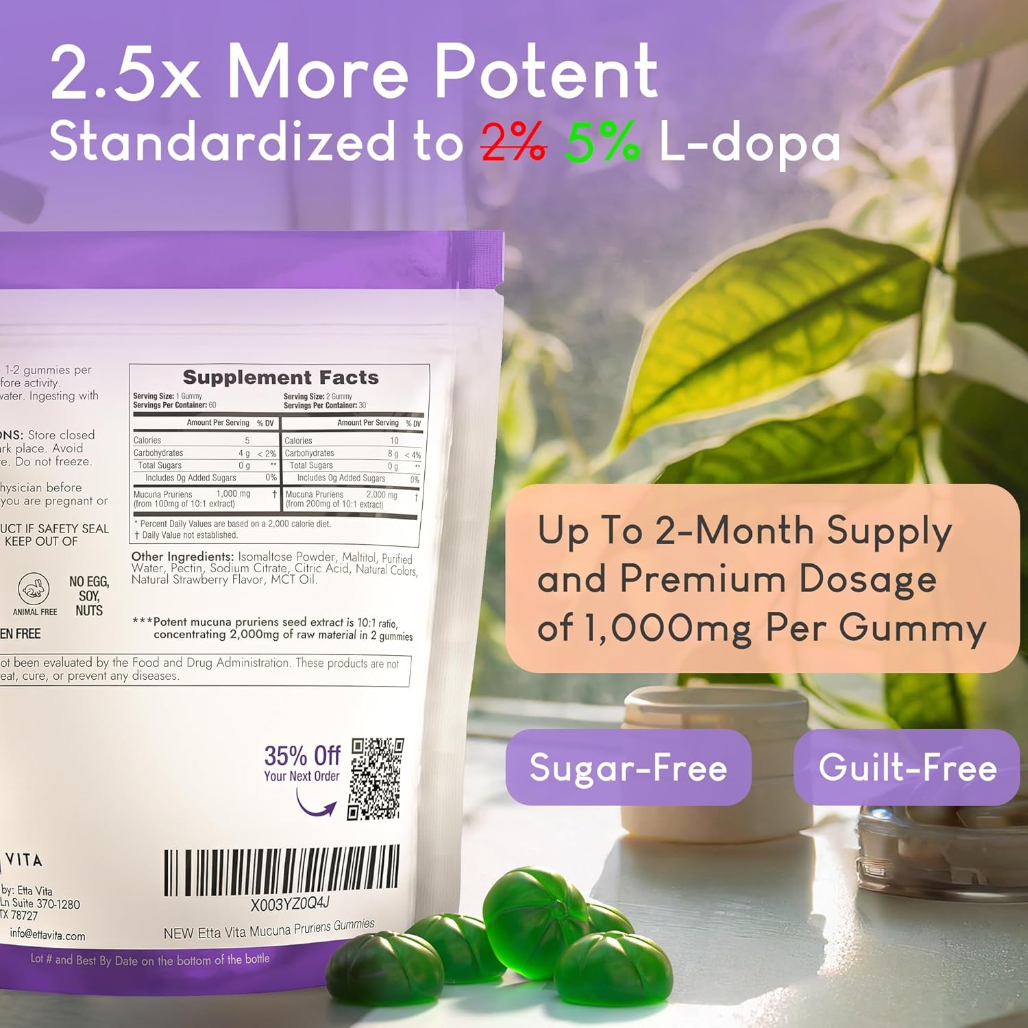 sugar-free-dopamine-supplement-gummies---potent-mucuna-pruriens-extract-for-energy-focus-calm-mood-motivation---vegan-non-gmo-gluten-free---60ct-3