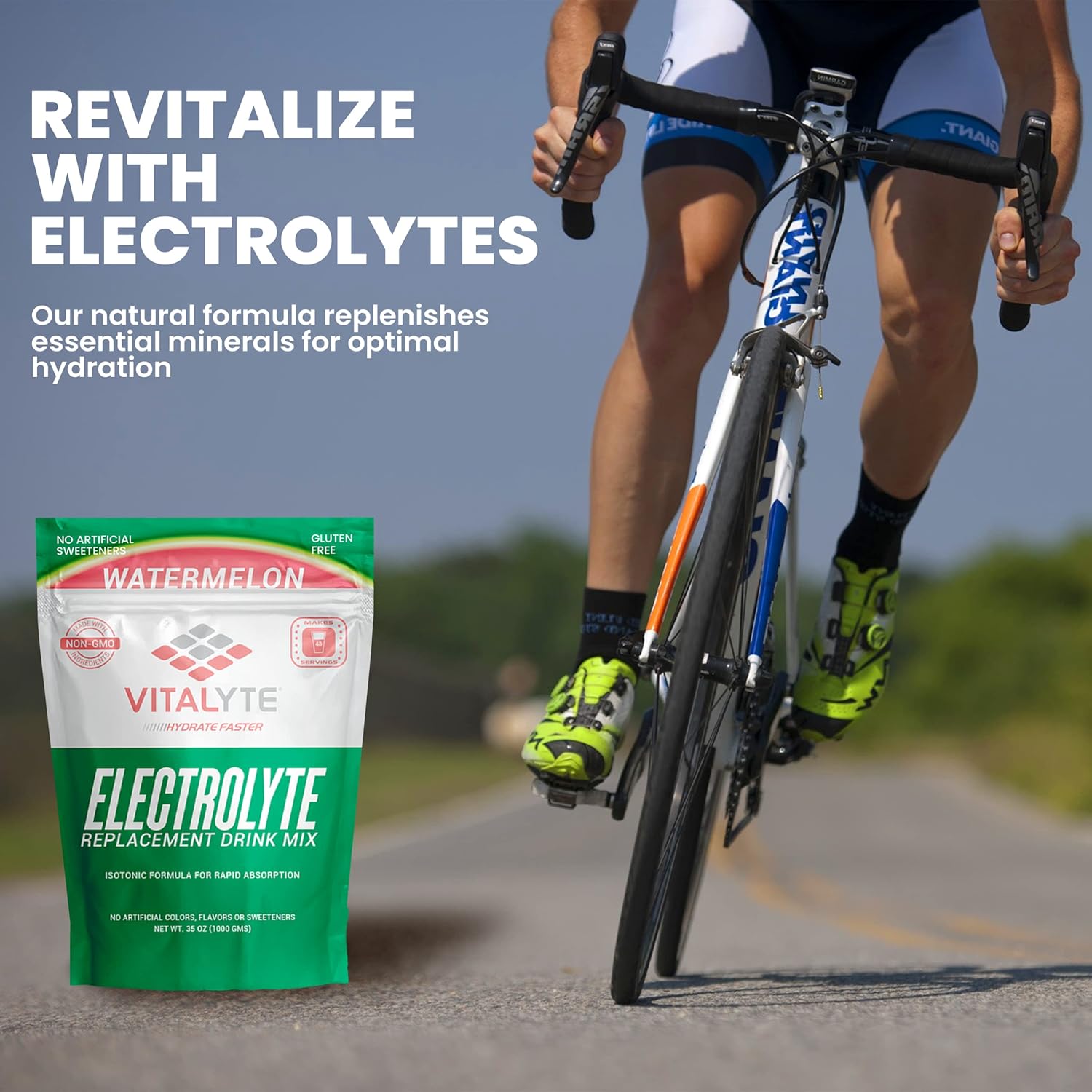 Hydrating Watermelon Electrolyte Powder Mix, Gluten-Free Post-Workout Drink, Isotonic Hydration Powder, 35 oz. Pack - Espot.com.au
