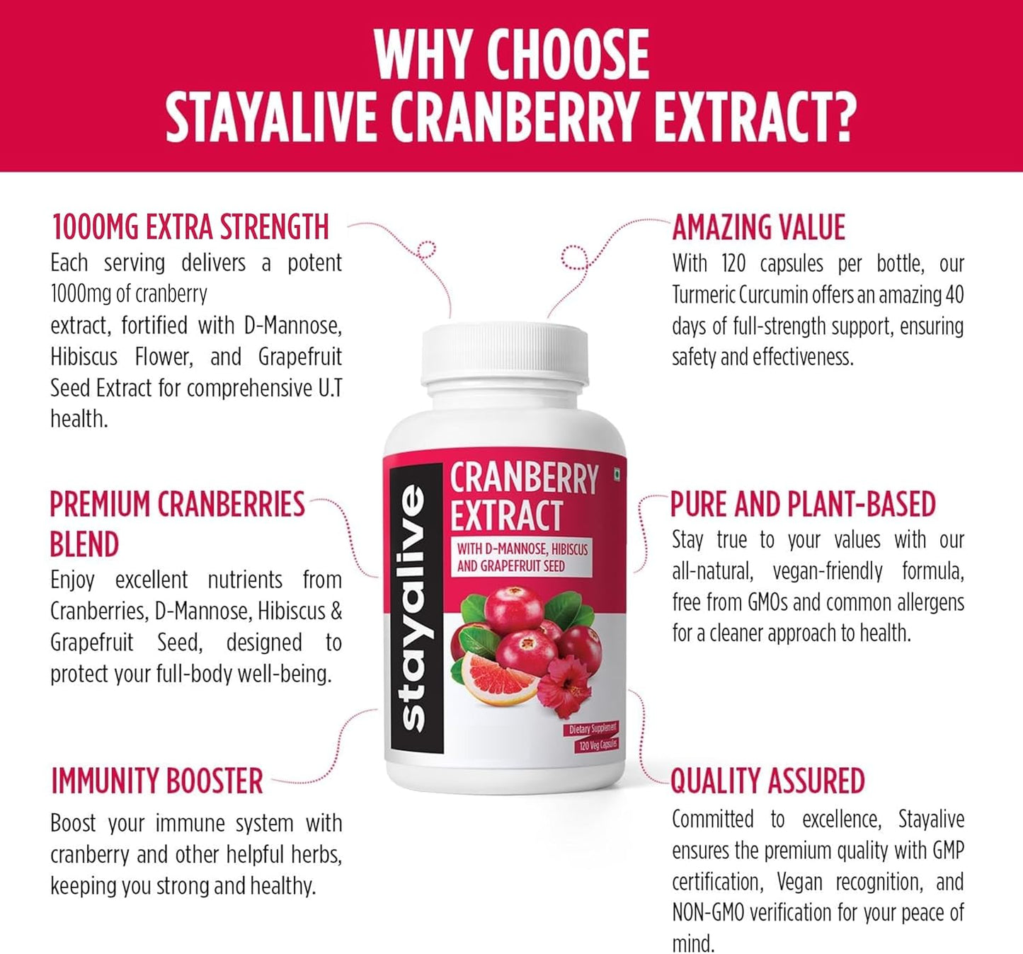 stayalive-cranberry-d-mannose-supplement-1000mg-for-urinary-health-immune-support---triple-formula-with-hibiscus-and-grapefruit-seed---cranberry-pills-for-women-and-men---gluten-free-6