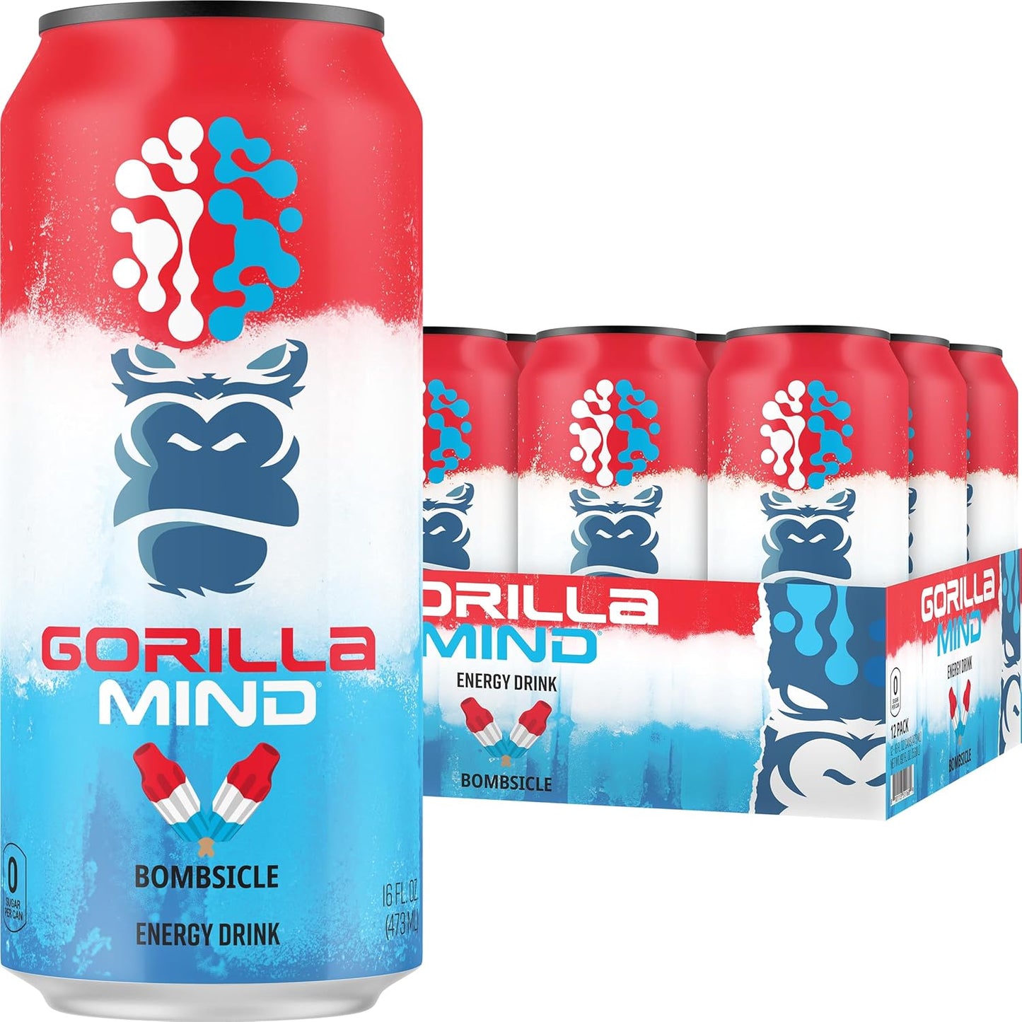 gorilla-mind-energy-drink-12-pack-bombsicle-flavor---boost-energy-and-focus-with-n-acetyl-l-tyrosine-alpha-gpc-200mg-caffeine-uridine-and-saffron---no-sugar-or-artificial-colors---16oz-cans-1