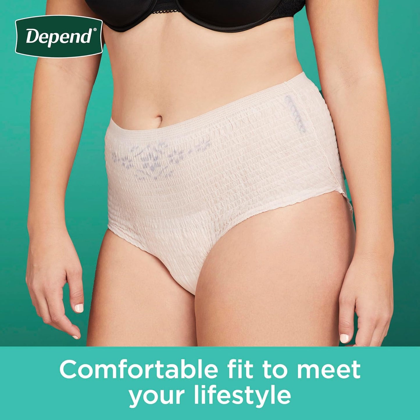 Depend Fresh Protection Women's Disposable Underwear, XL, 15 Count, Blush - for Incontinence & Postpartum, Maximum Protection - Espot.com.au