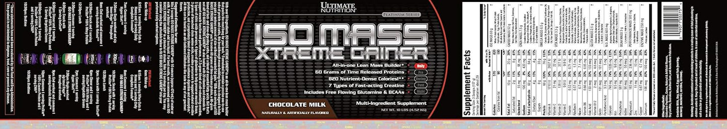 iso-mass-xtreme-gainer---protein-powder-for-lean-muscle-gain-60g-protein-creatine-whey-isolate-10lbs---chocolate-flavor-2