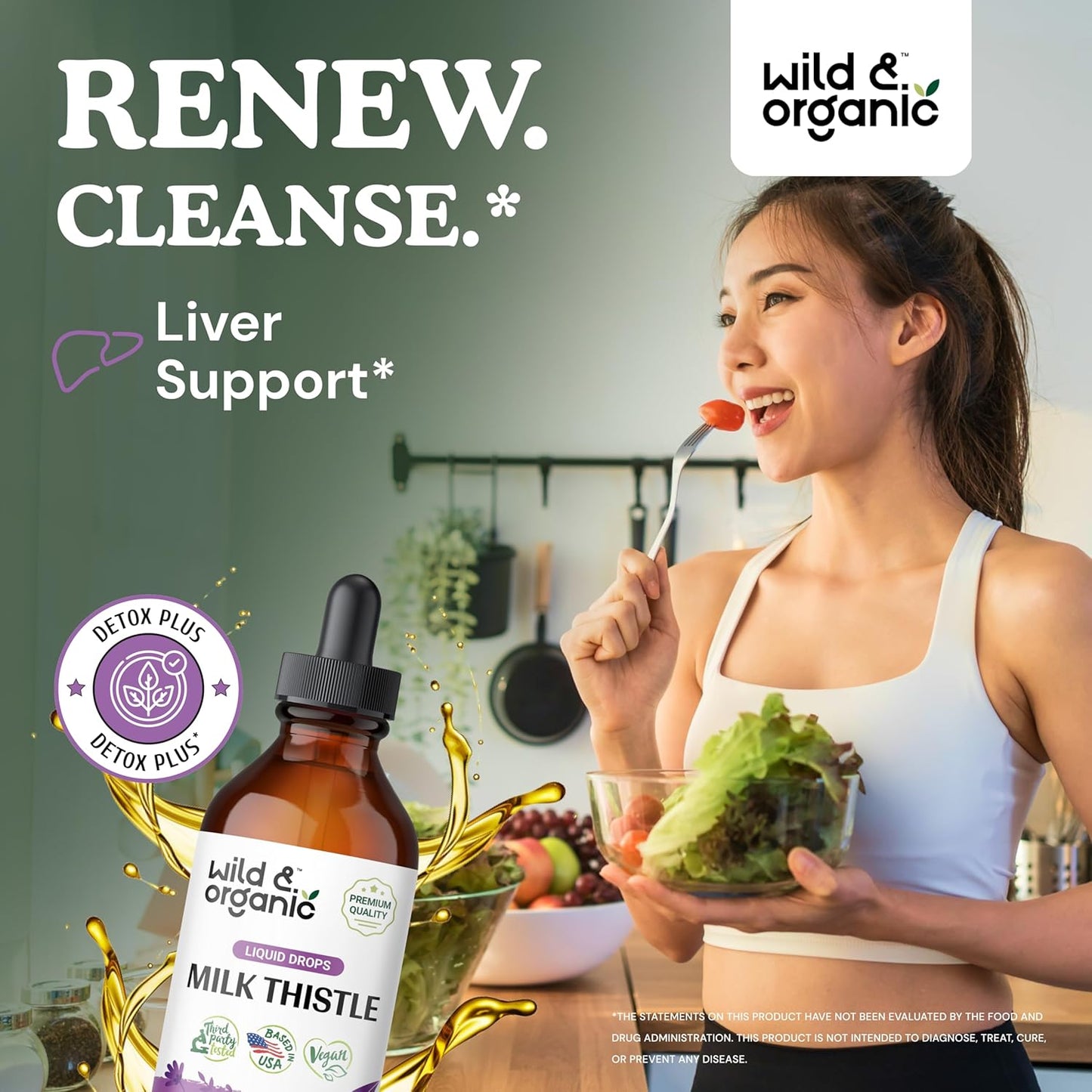 Organic Milk Thistle and Liver Cleanse Tincture Bundle - 4 fl oz Each - Espot.com.au