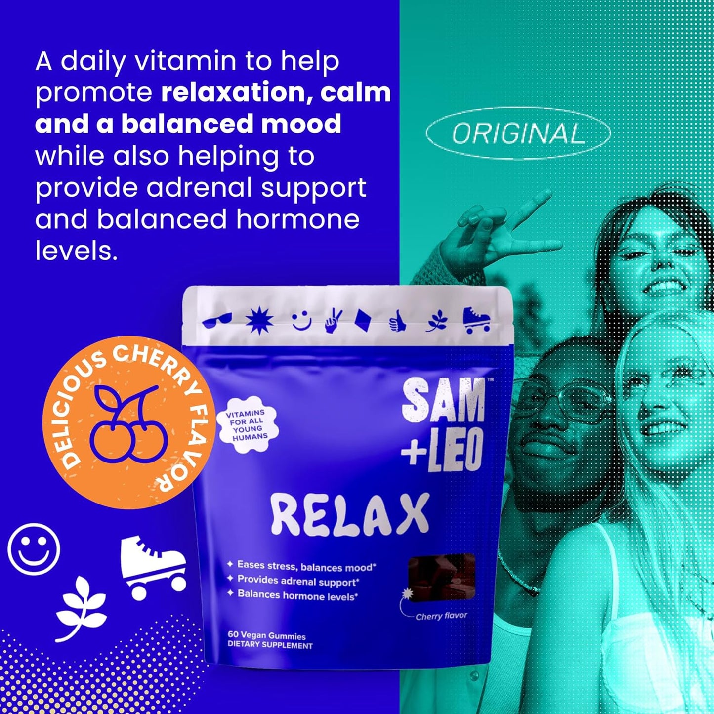 samleo-relax-cherry-gummies---natural-calm-relaxation-for-teens-and-kids-with-ashwagandha-vitamin-d2-zinc---vegan---60-count-5